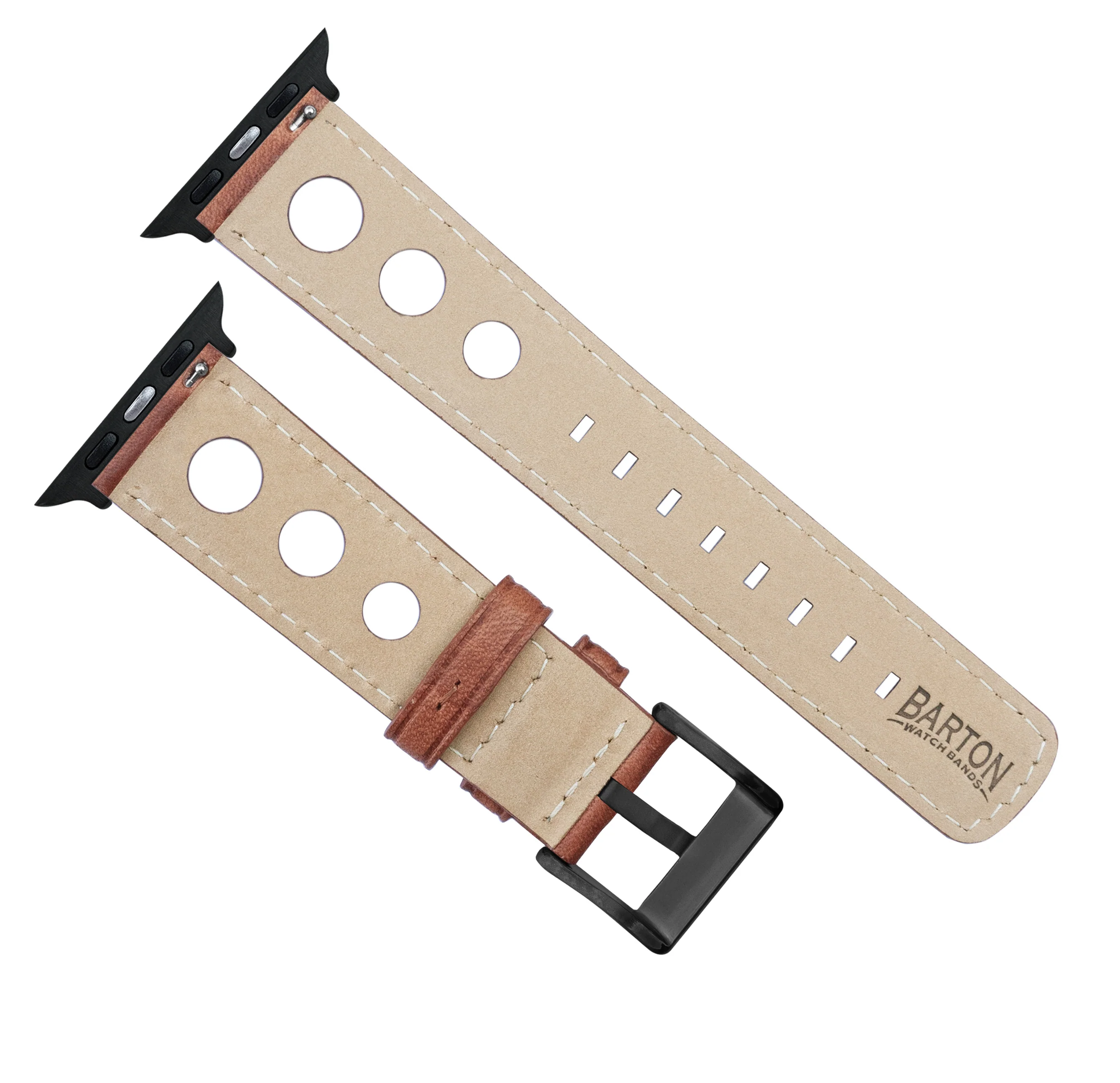 Apple Watch Caramel Brown Rally Horween Leather Watch Band - Image 10