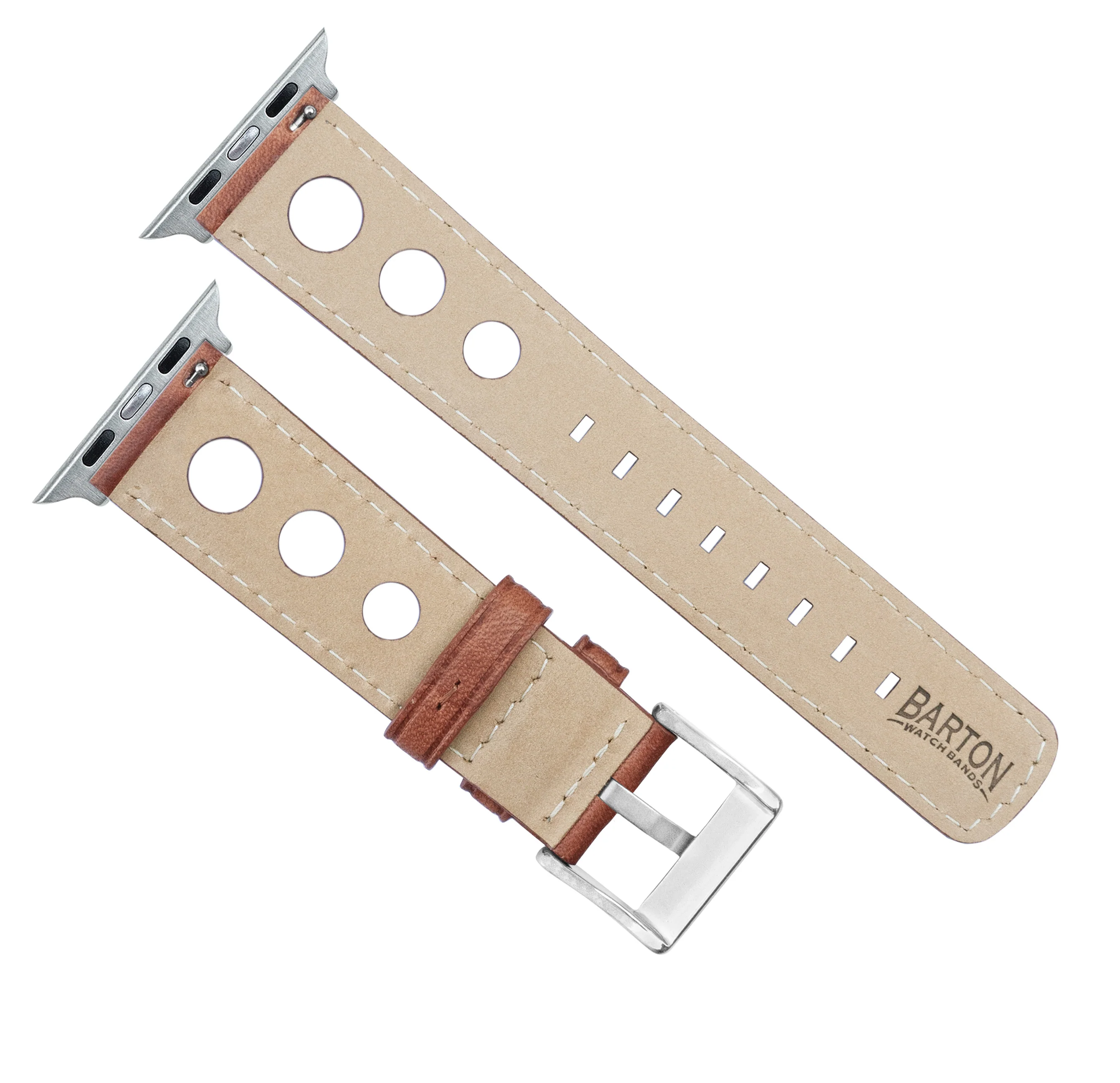 Apple Watch Caramel Brown Rally Horween Leather Watch Band - Image 11