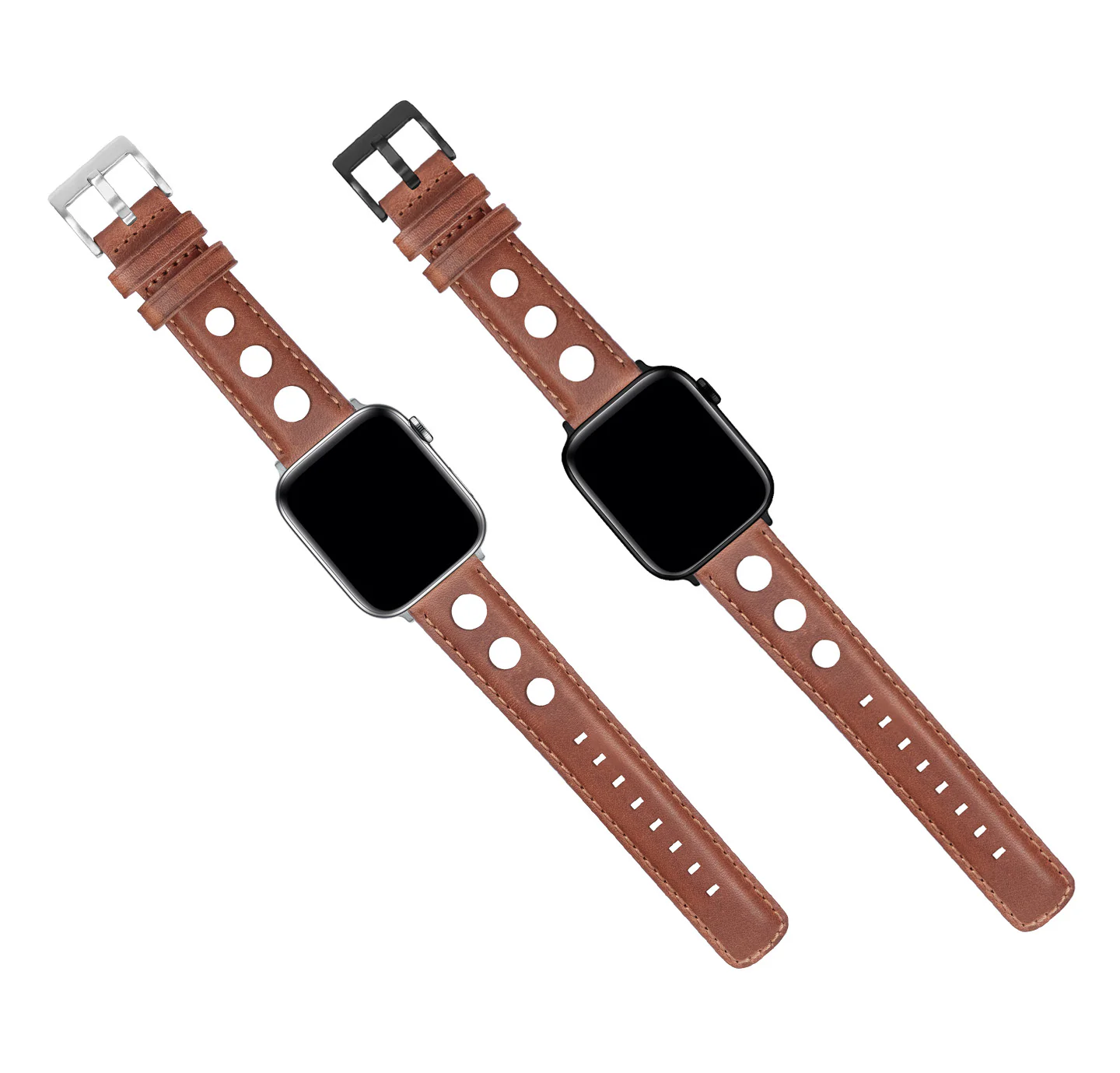 Apple Watch Caramel Brown Rally Horween Leather Watch Band - Image 2