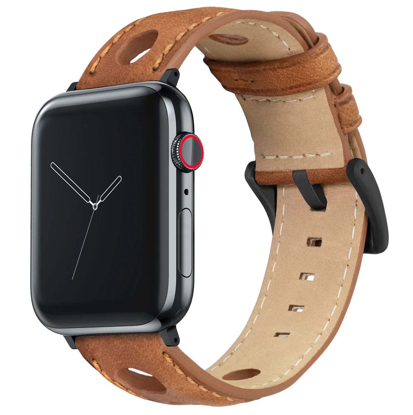 Apple Watch Caramel Brown Rally Horween Leather Watch Band - Image 3