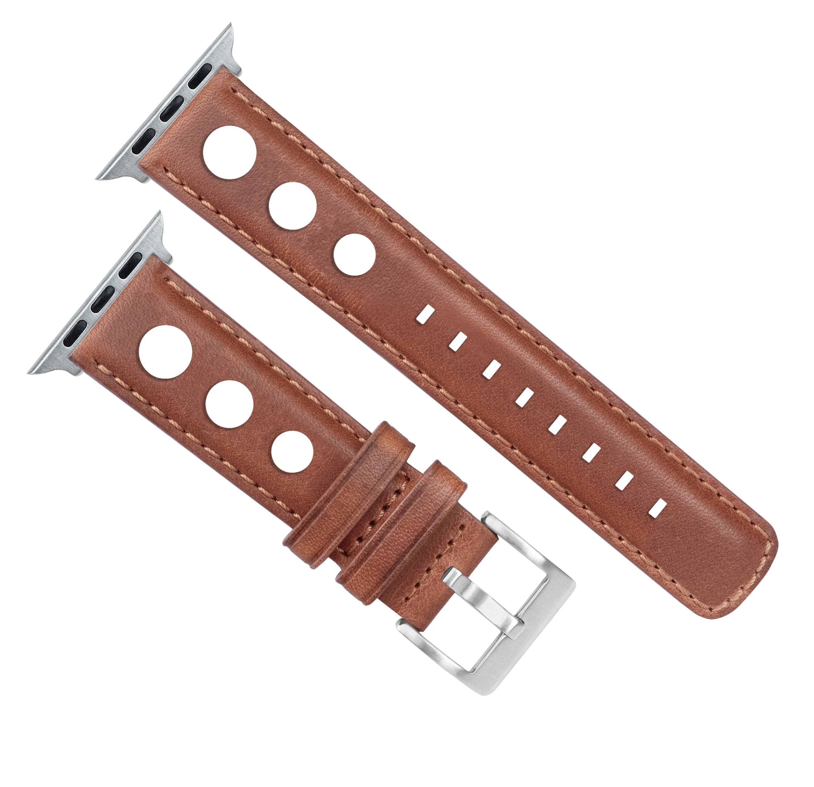 Apple Watch Caramel Brown Rally Horween Leather Watch Band - Image 8
