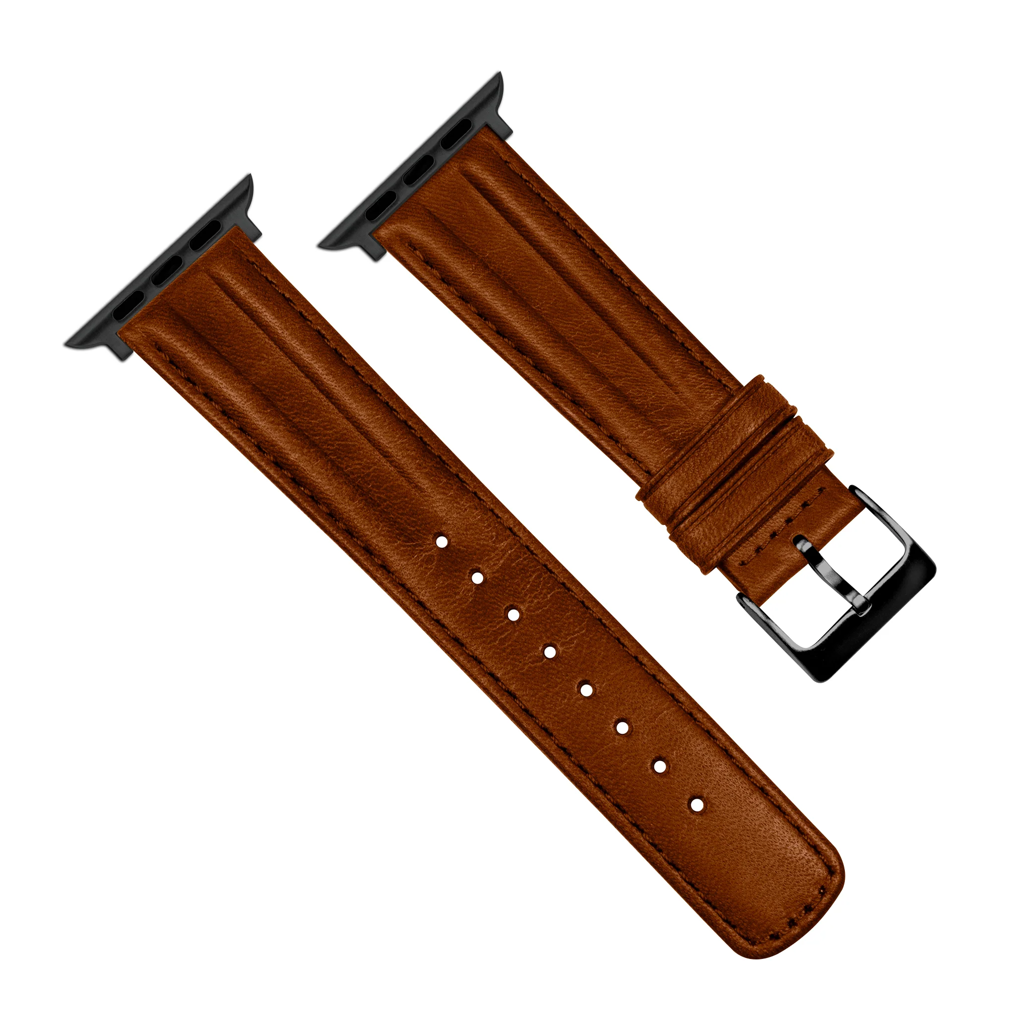Apple Watch Chocolate Brown Classic Horween Leather Watch Band - Image 6