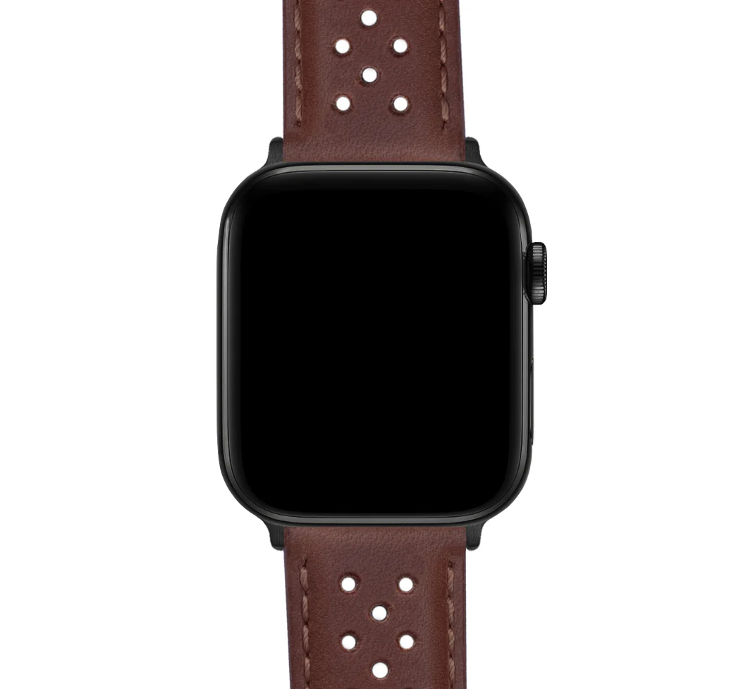 Apple Watch Chocolate Brown Racing Horween Leather Watch Band - Image 10