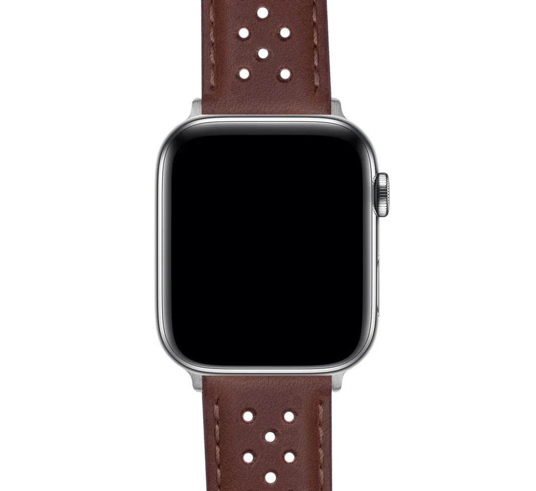 Apple Watch Chocolate Brown Racing Horween Leather Watch Band - Image 11