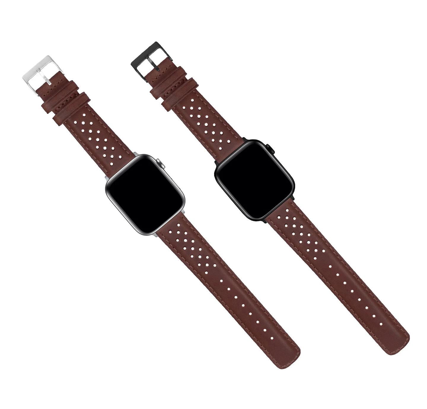 Apple Watch Chocolate Brown Racing Horween Leather Watch Band - Image 2