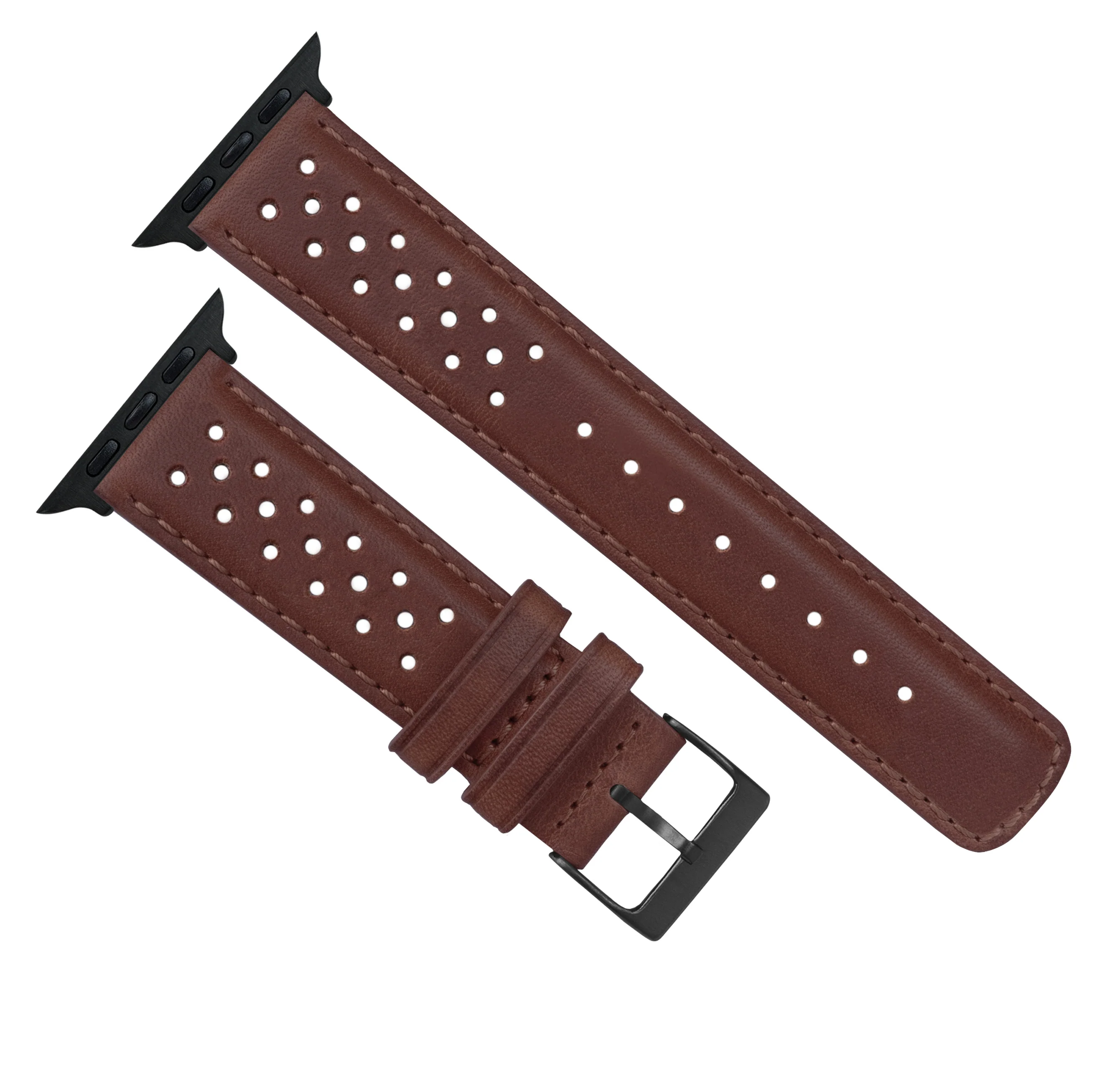 Apple Watch Chocolate Brown Racing Horween Leather Watch Band - Image 7
