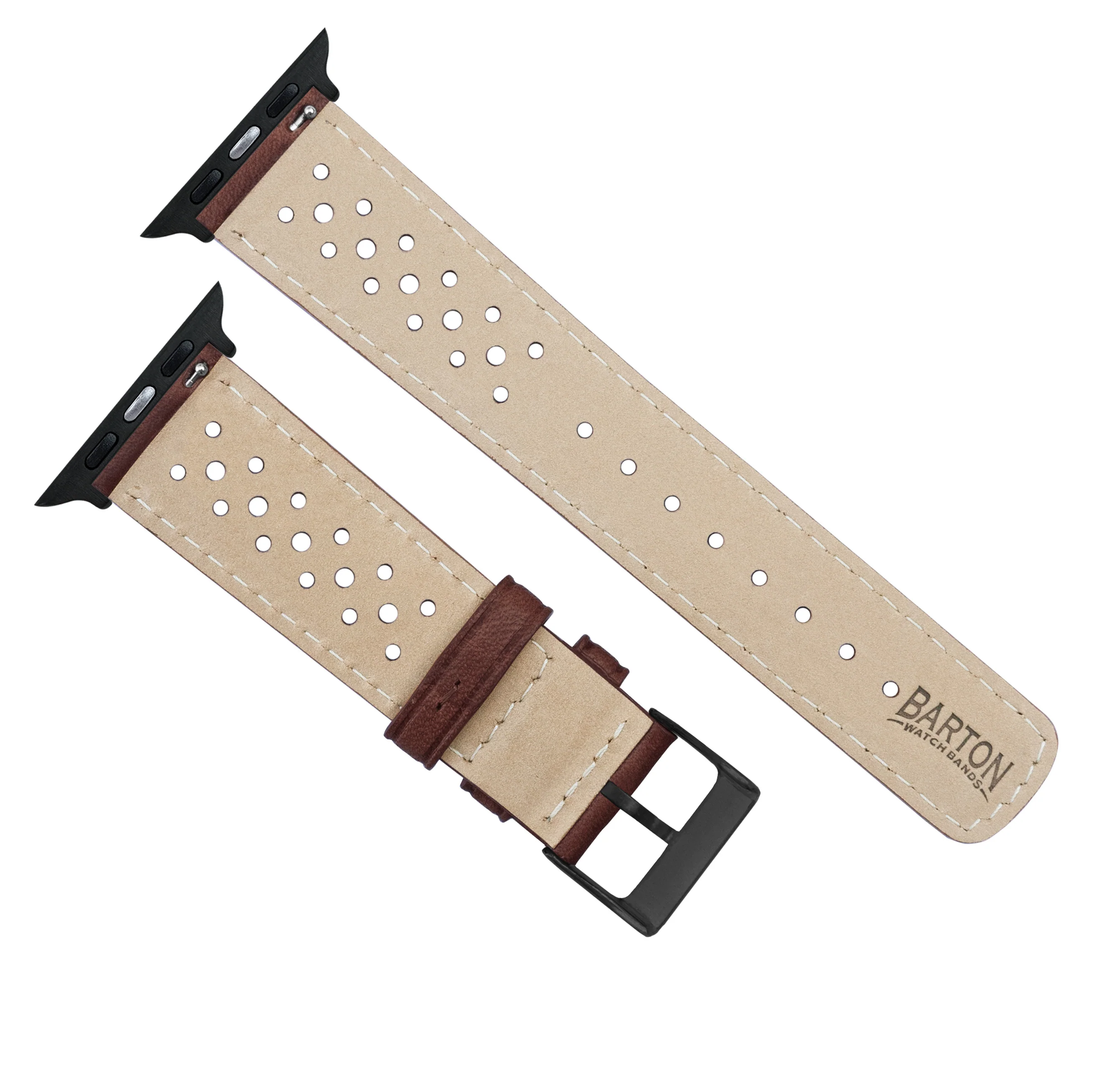 Apple Watch Chocolate Brown Racing Horween Leather Watch Band - Image 8