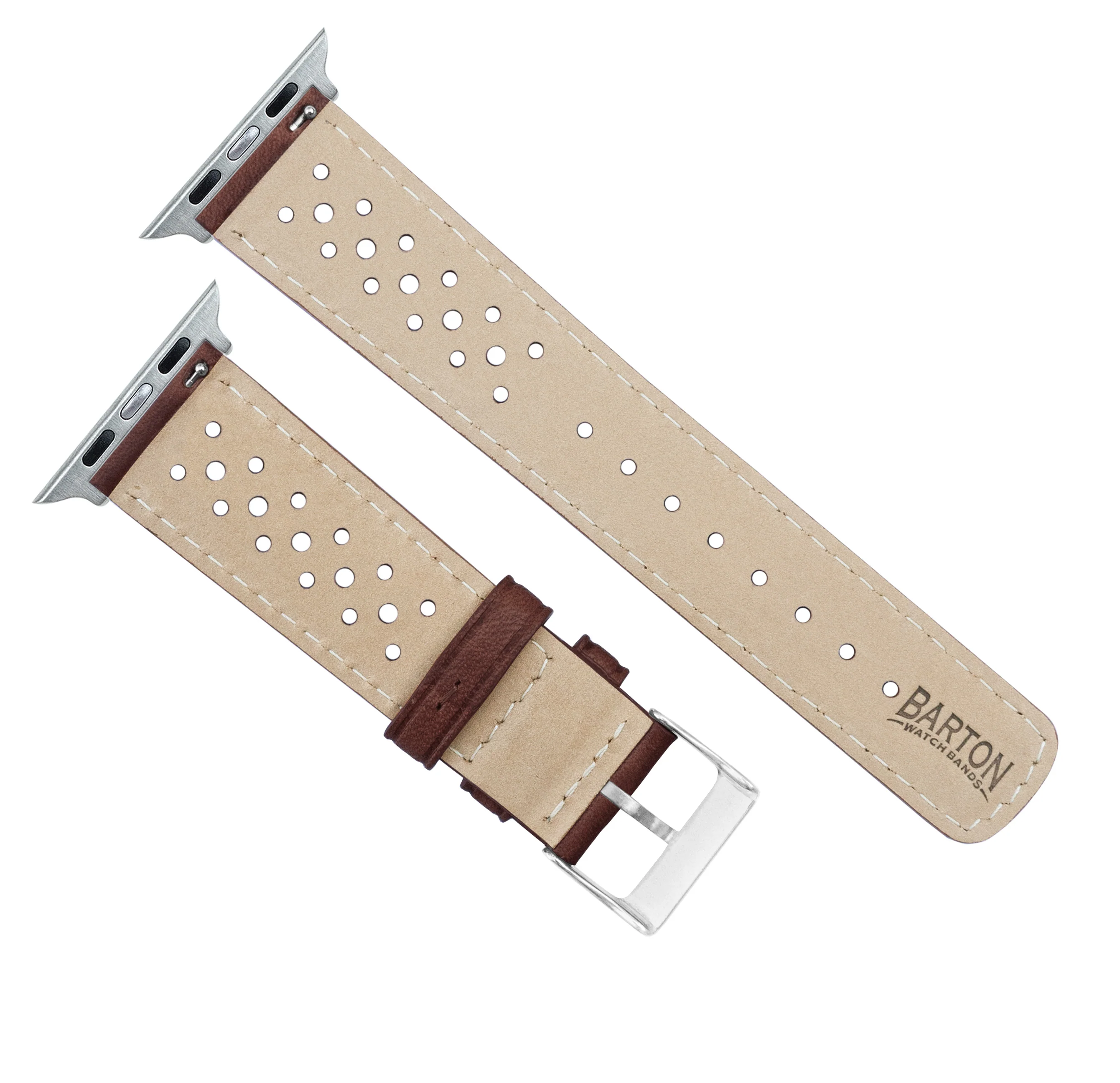Apple Watch Chocolate Brown Racing Horween Leather Watch Band - Image 9