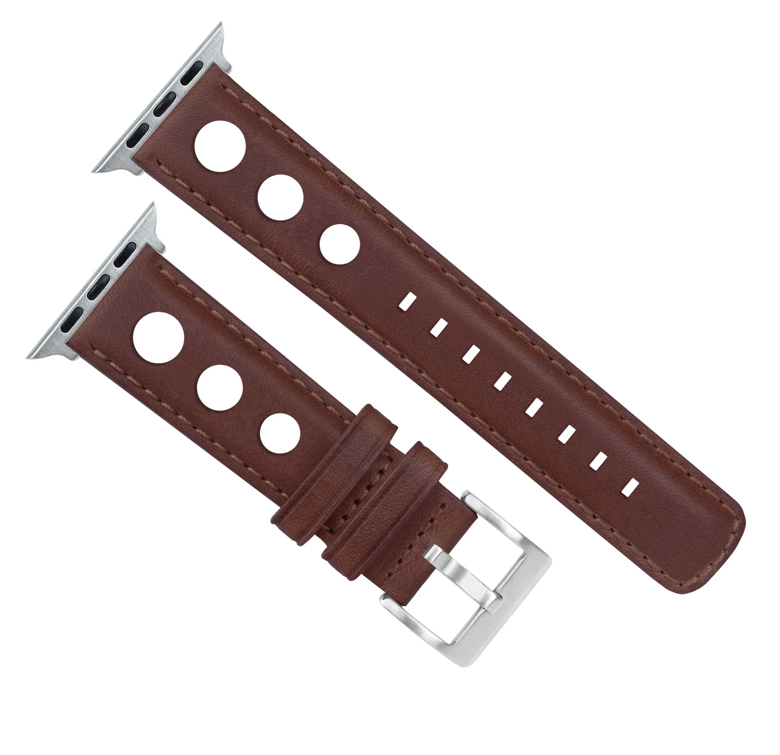 Apple Watch Chocolate Brown Rally Horween Leather Watch Band - Image 3