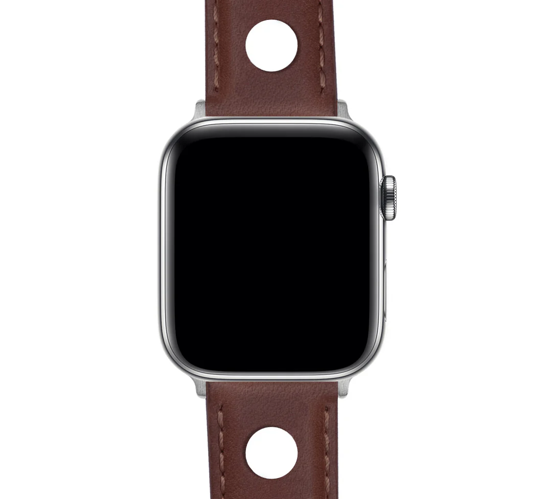 Apple Watch Chocolate Brown Rally Horween Leather Watch Band - Image 5