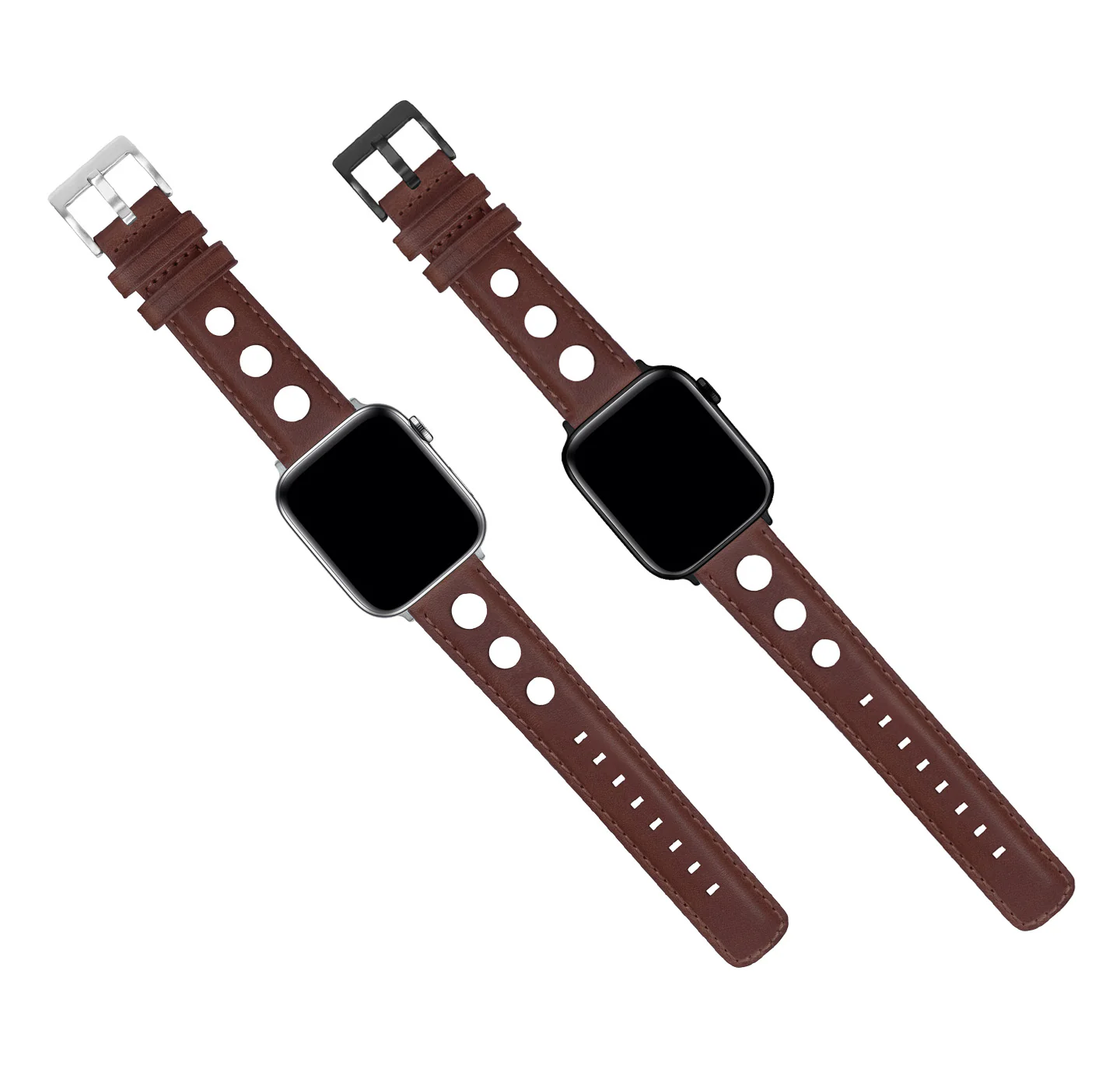 Apple Watch Chocolate Brown Rally Horween Leather Watch Band - Image 6