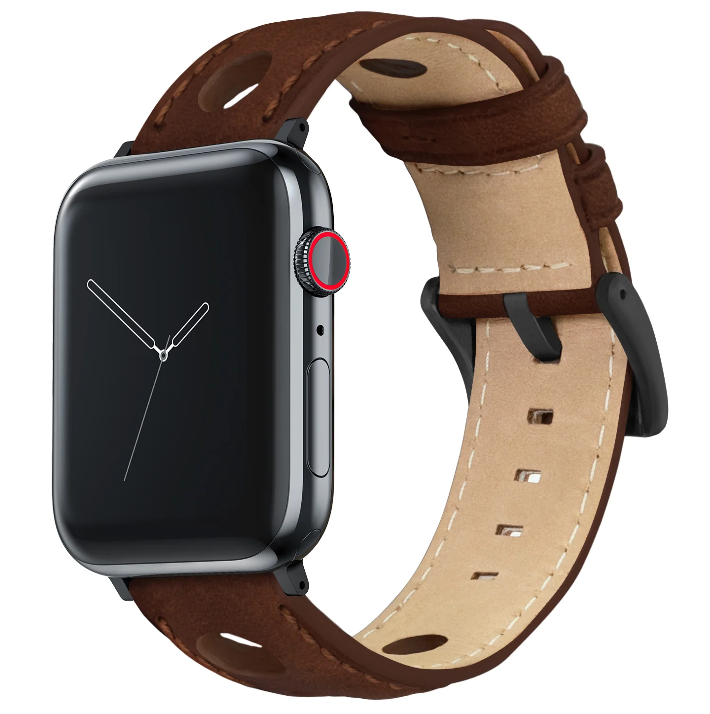 Apple Watch Chocolate Brown Rally Horween Leather Watch Band - Image 7