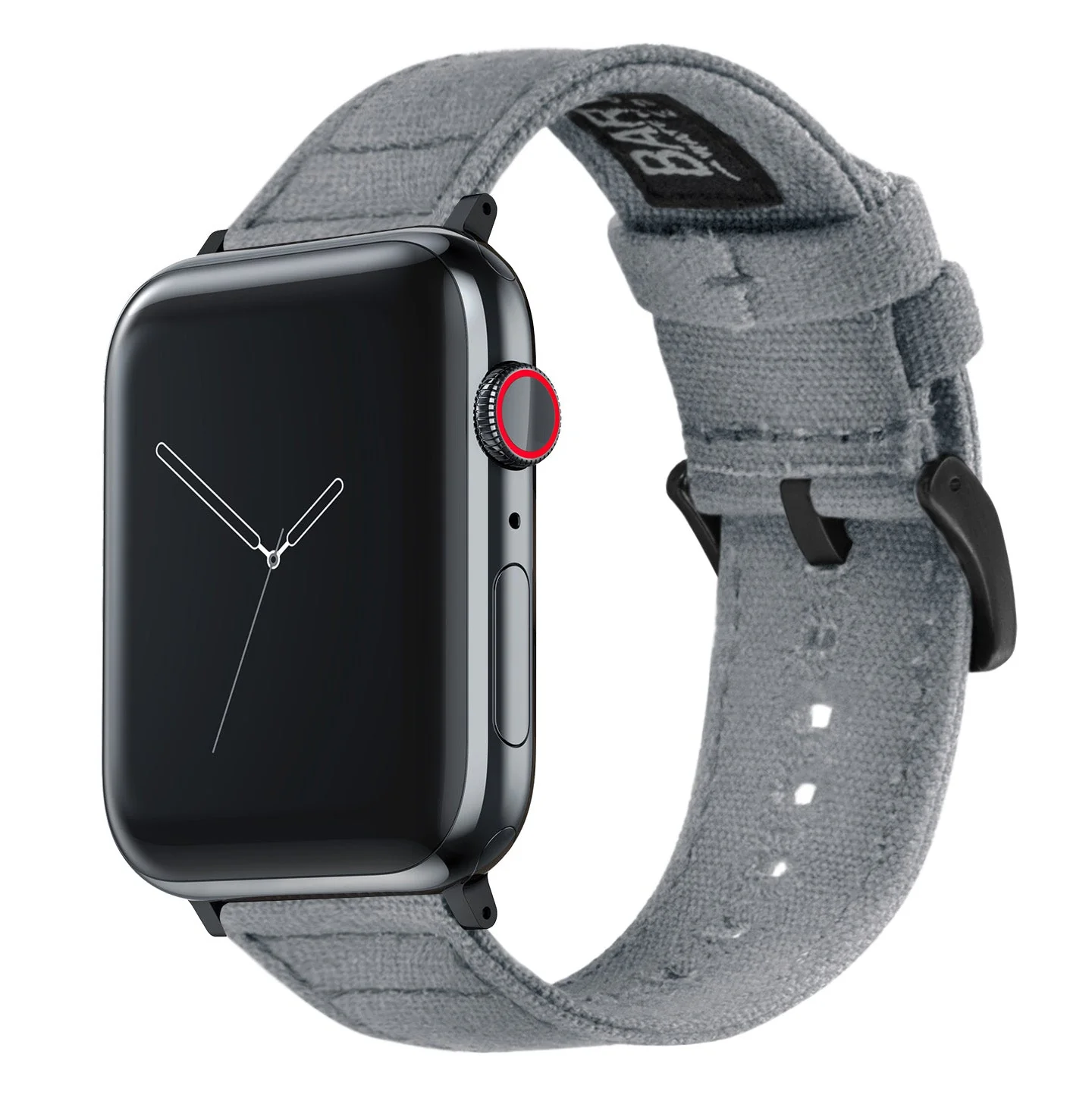 Apple Watch Small (38mm, 40mm, 41mm, 42mm) Cool Grey Canvas Watch Band - Image 2