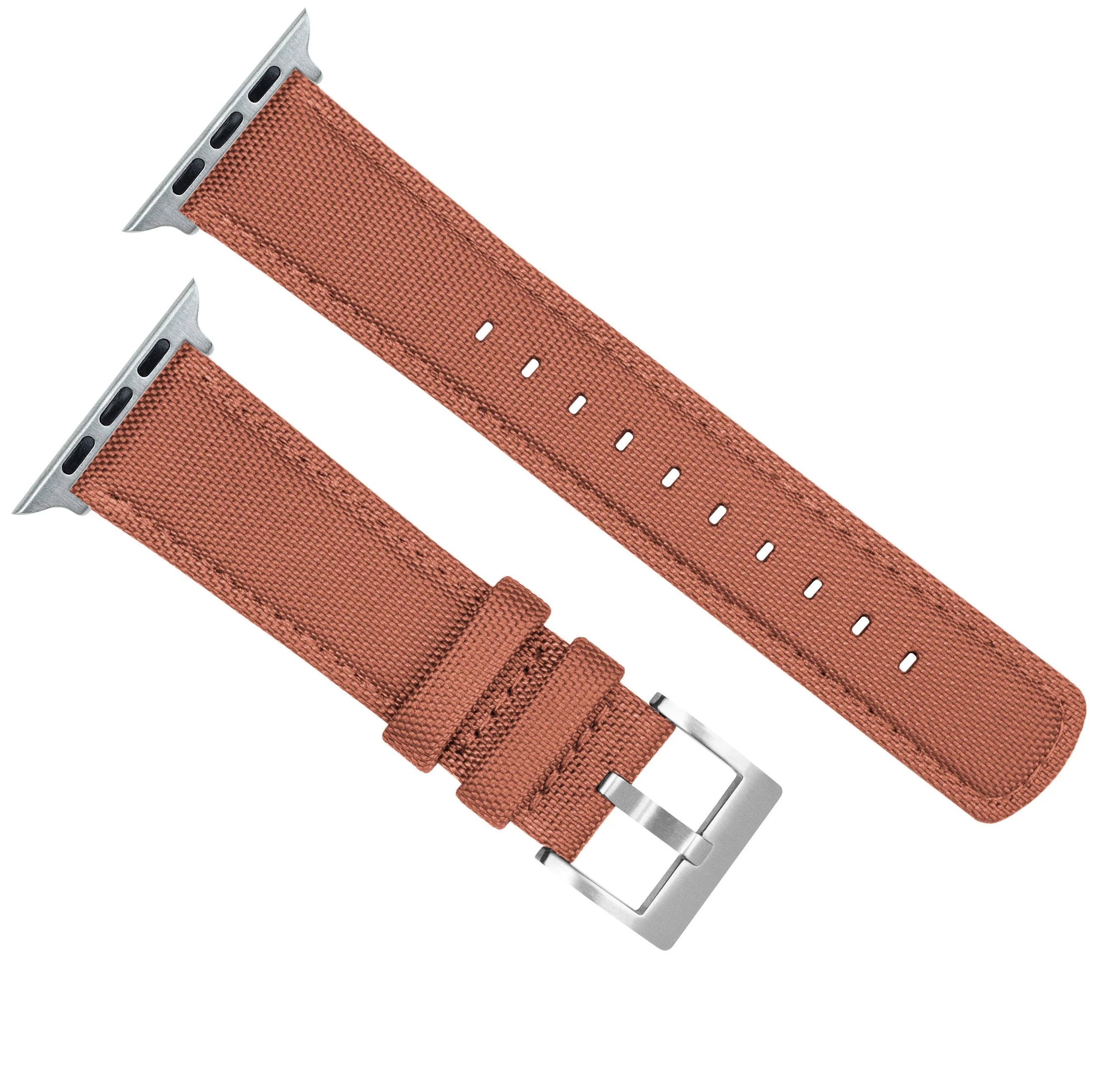 Apple Watch Copper Orange Sailcloth Watch Band - Image 6