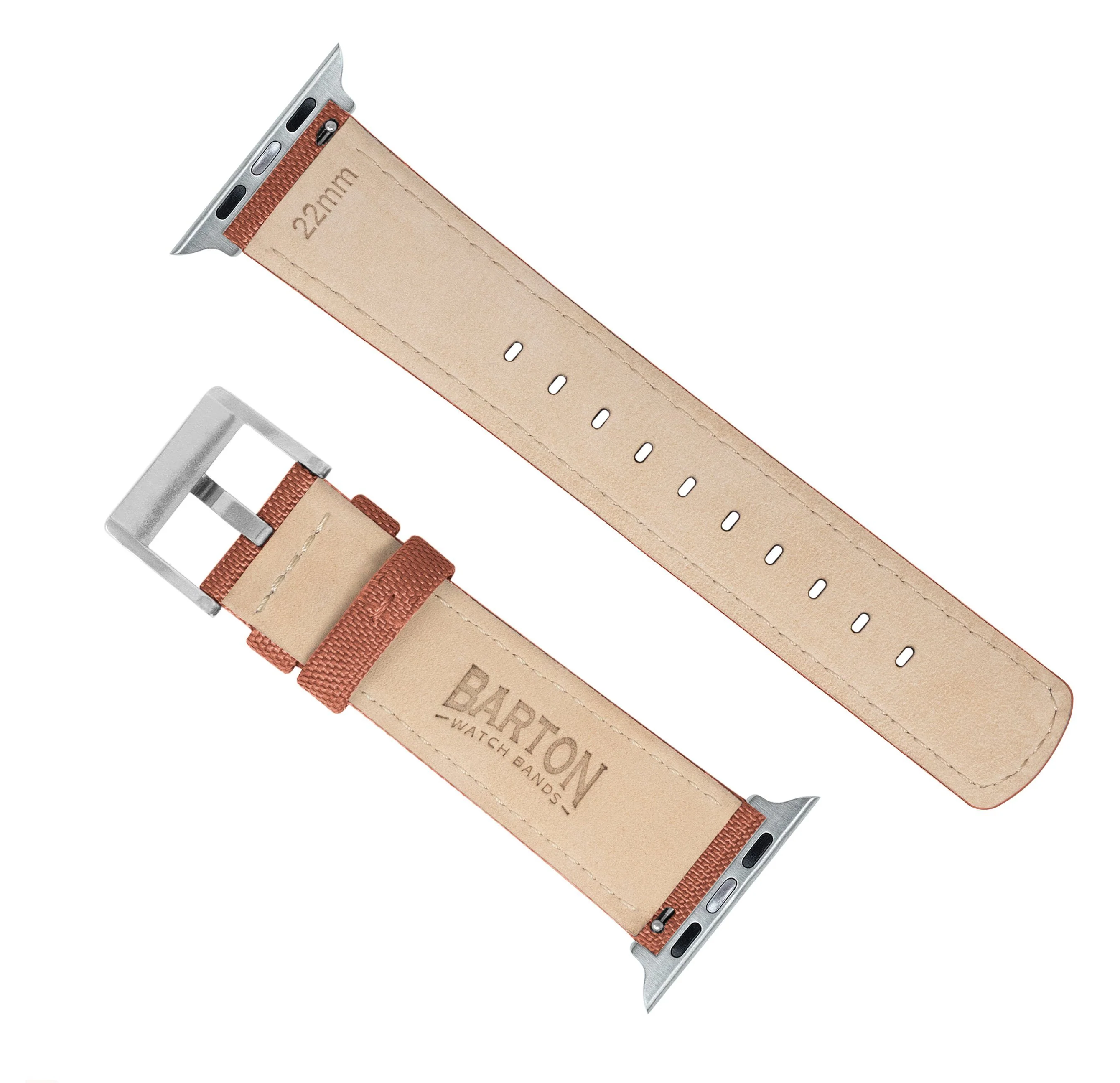 Apple Watch Copper Orange Sailcloth Watch Band - Image 7