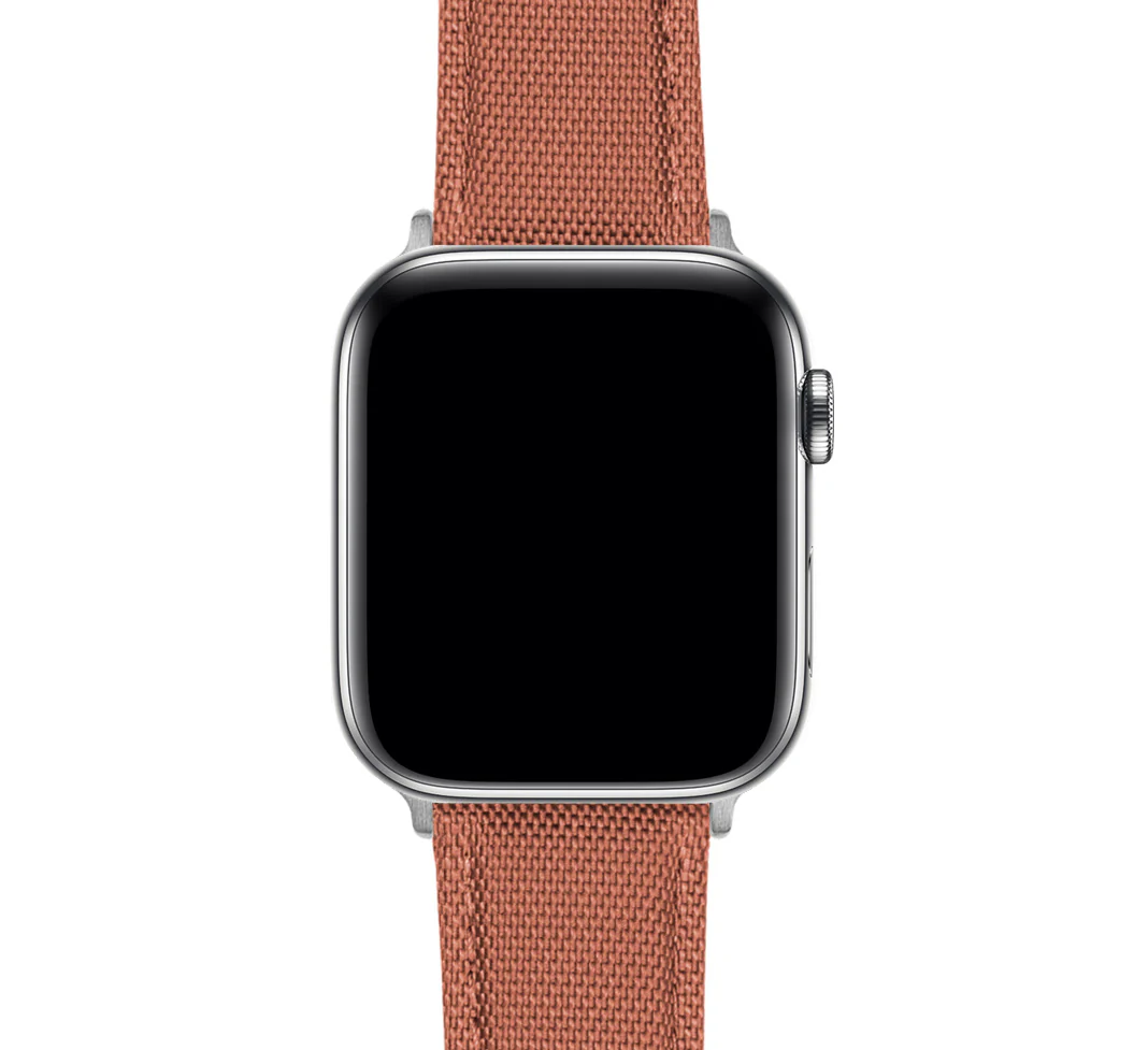 Apple Watch Copper Orange Sailcloth Watch Band - Image 8
