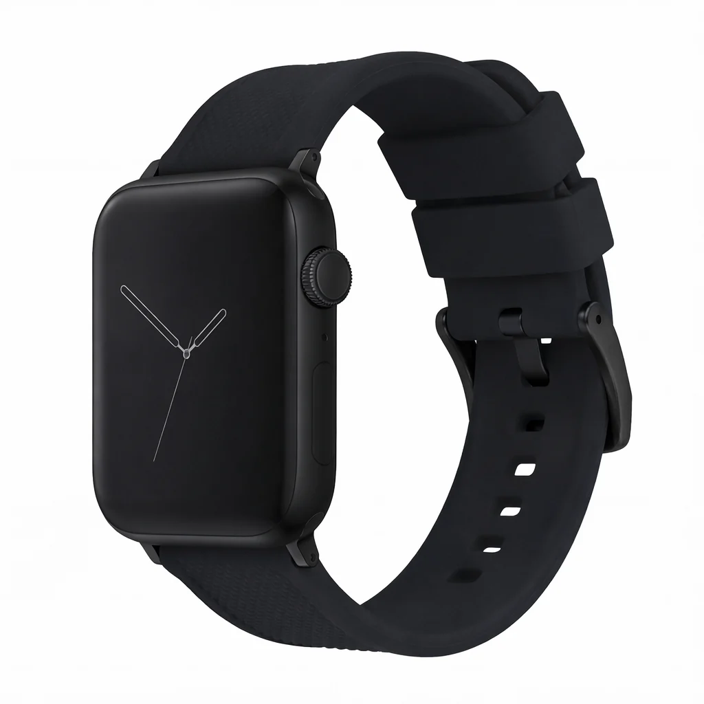 Apple Watch Elite FKM Rubber Black Watch Band - Image 3