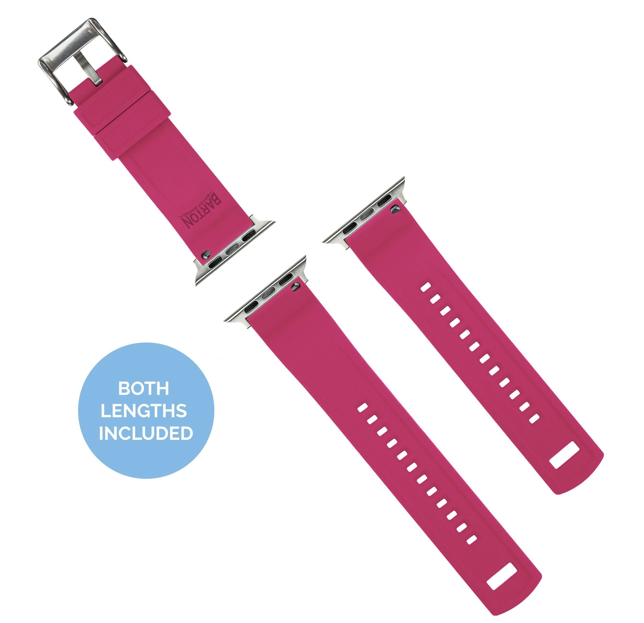 Apple Watch Elite Silicone Black Top Pink Bottom Watch Band - Image 4