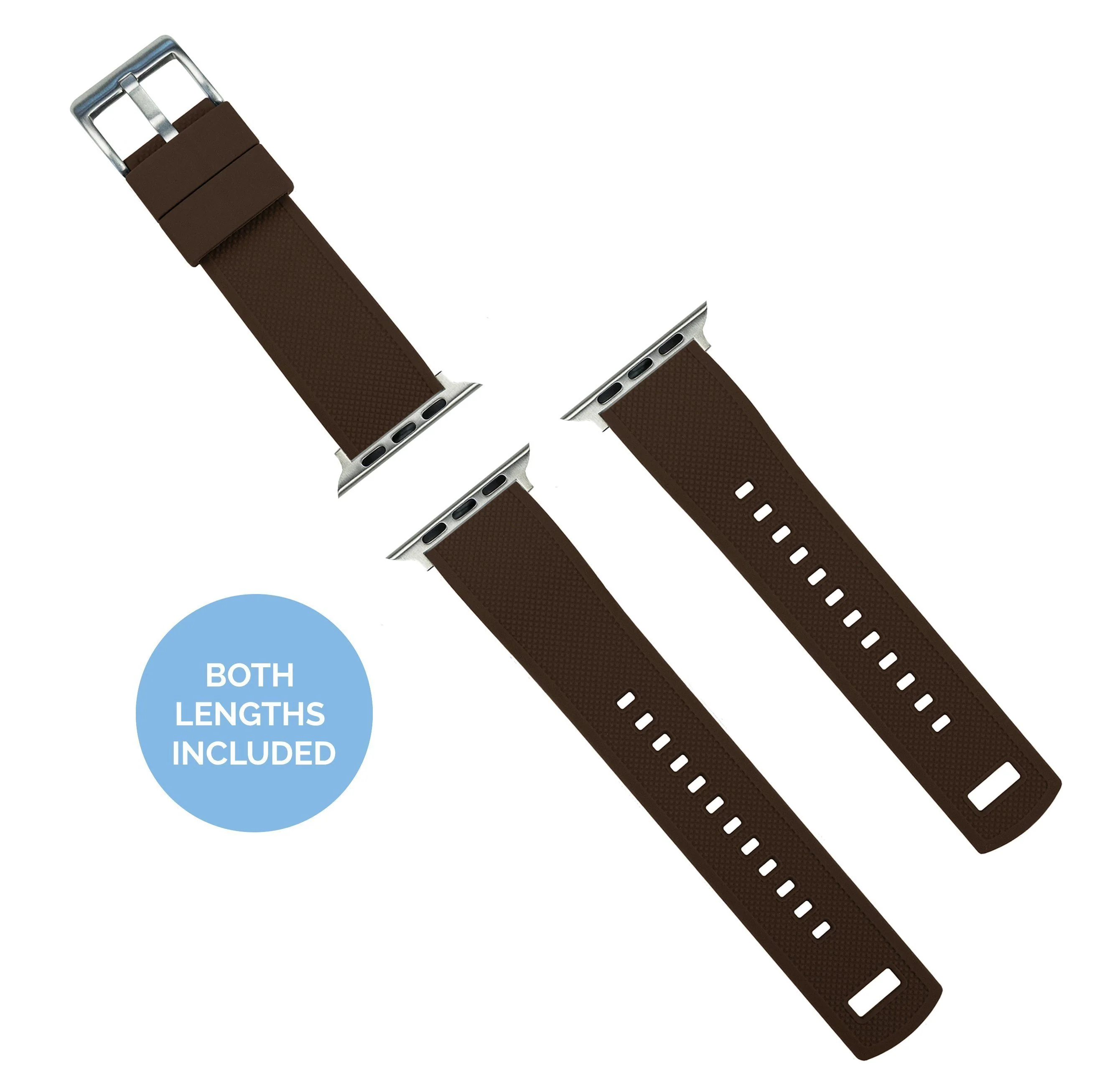 Apple Watch Elite Silicone Brown Top Khaki Bottom Watch Band - Image 3