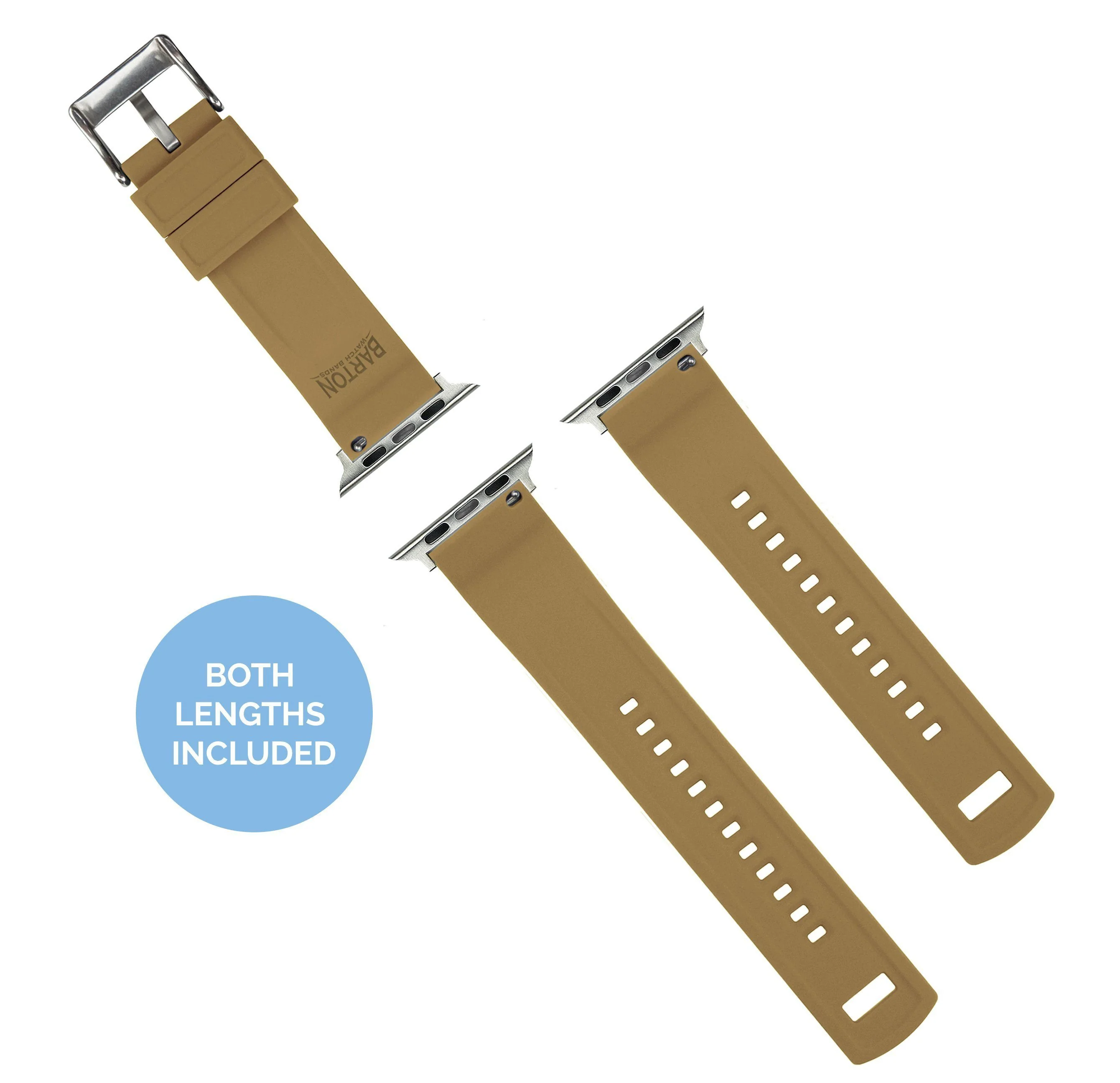 Apple Watch Elite Silicone Brown Top Khaki Bottom Watch Band - Image 4