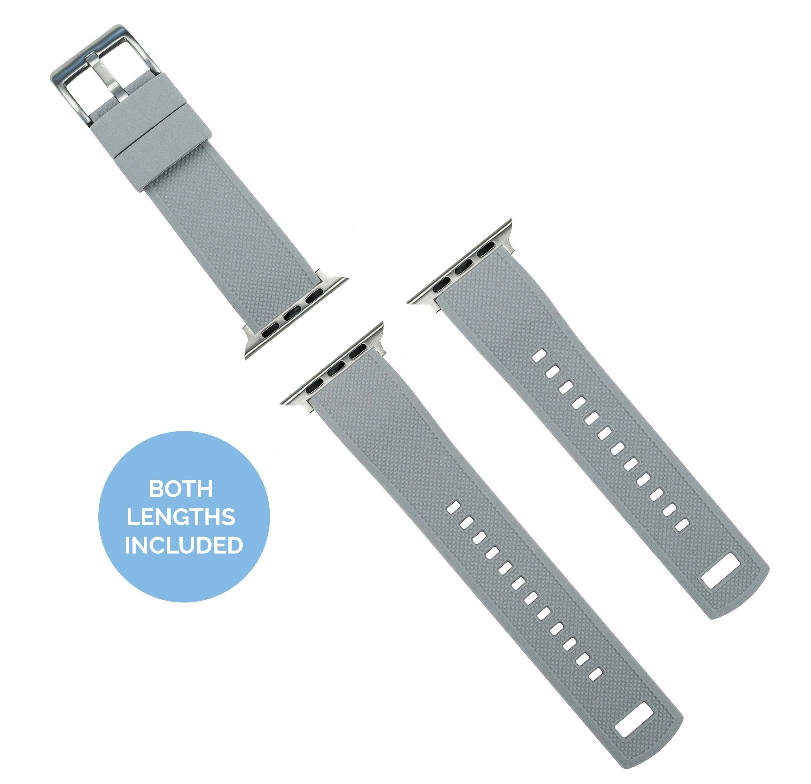 Apple Watch Elite Silicone Cool Grey Top Black Bottom Watch Band - Image 3