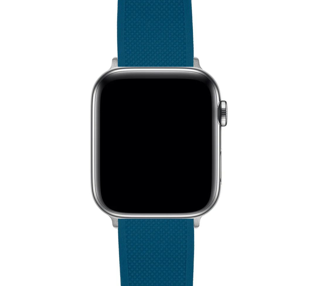 Apple Watch Elite Silicone Flatwater Blue Watch Band - Image 10