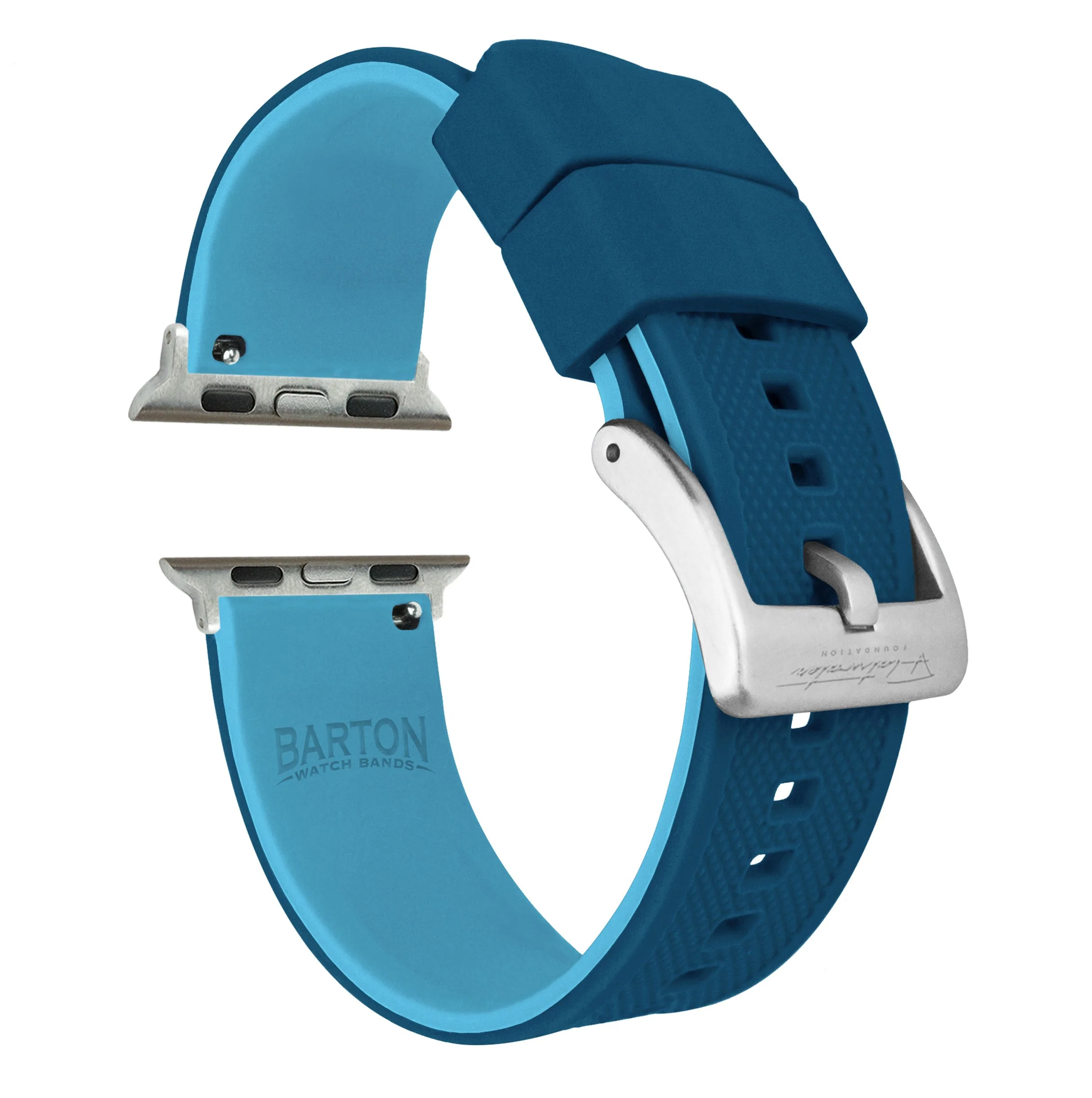 Apple Watch Elite Silicone Flatwater Blue Watch Band - Image 2