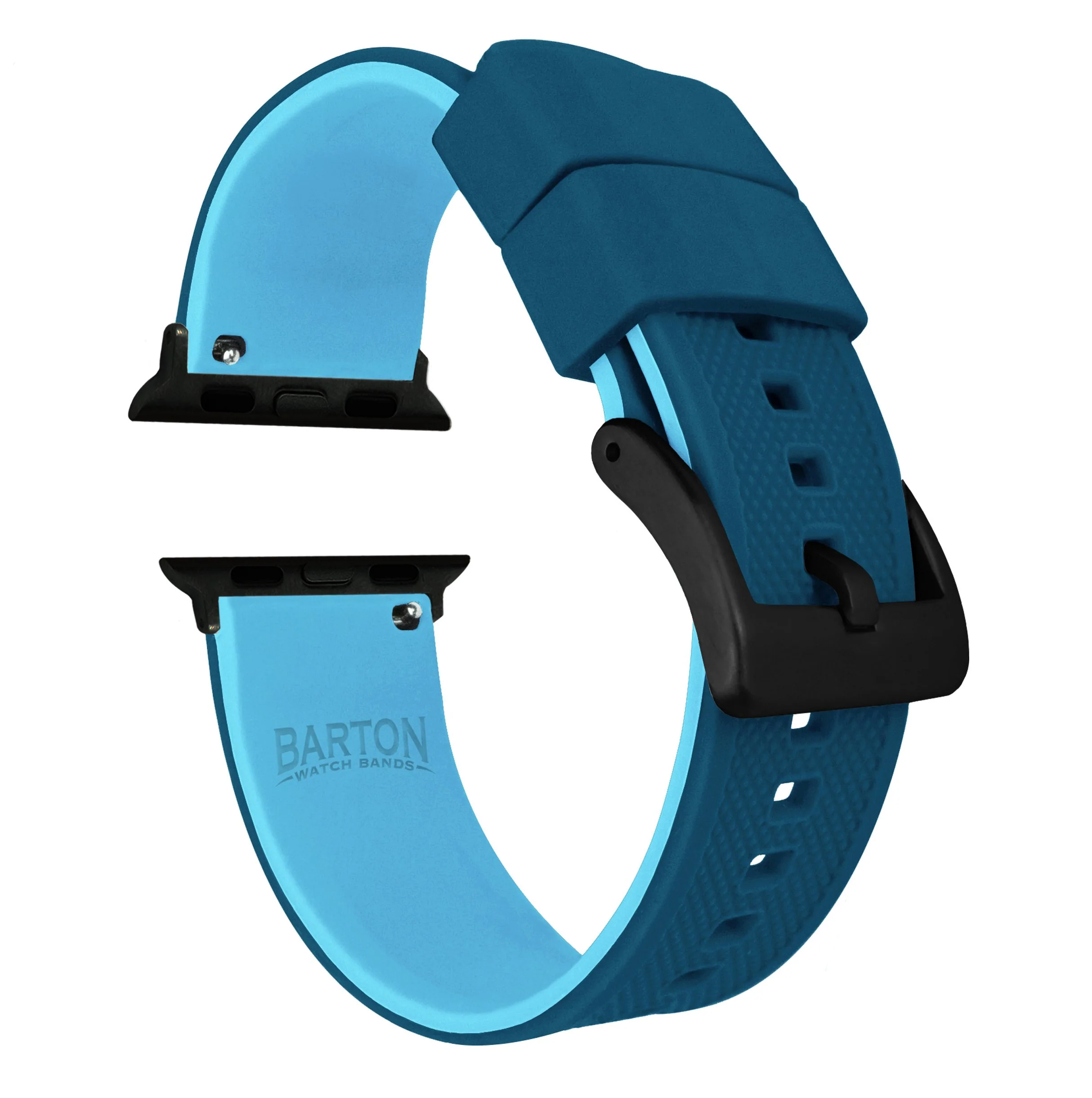 Apple Watch Elite Silicone Flatwater Blue Watch Band - Image 3