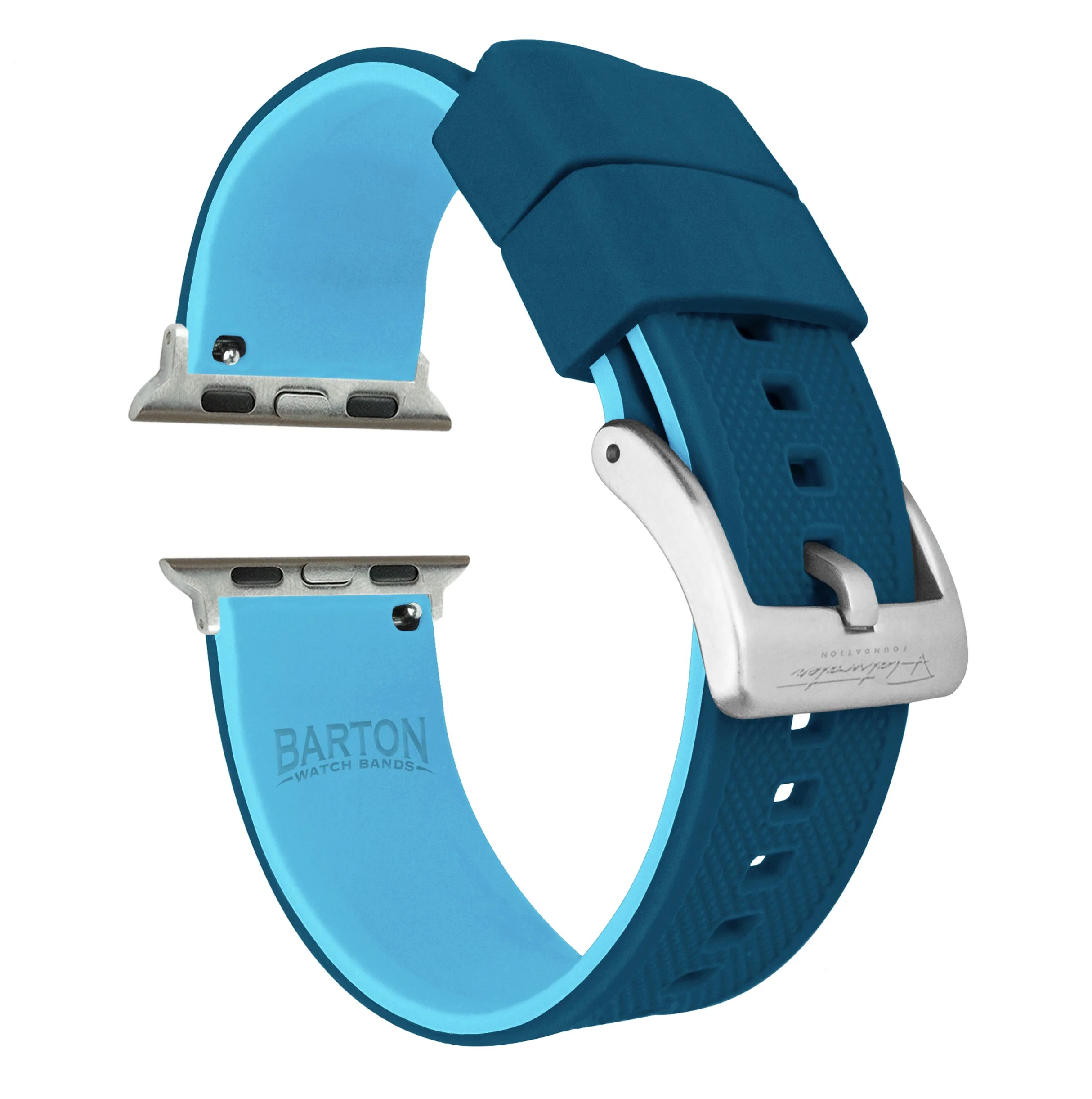 Apple Watch Elite Silicone Flatwater Blue Watch Band - Image 4