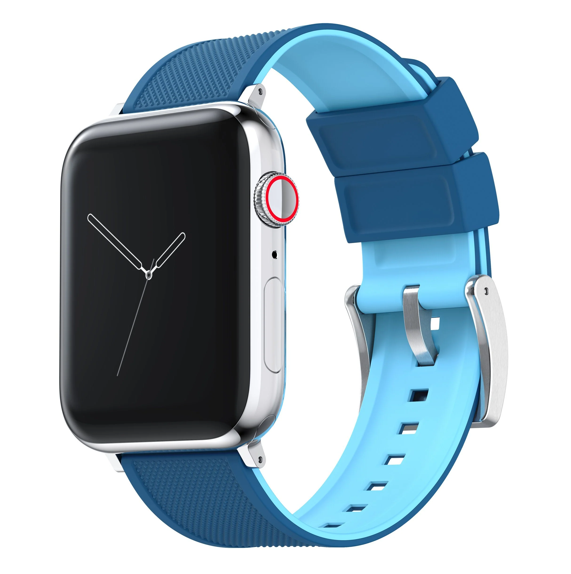 Apple Watch Elite Silicone Flatwater Blue Watch Band - Image 5