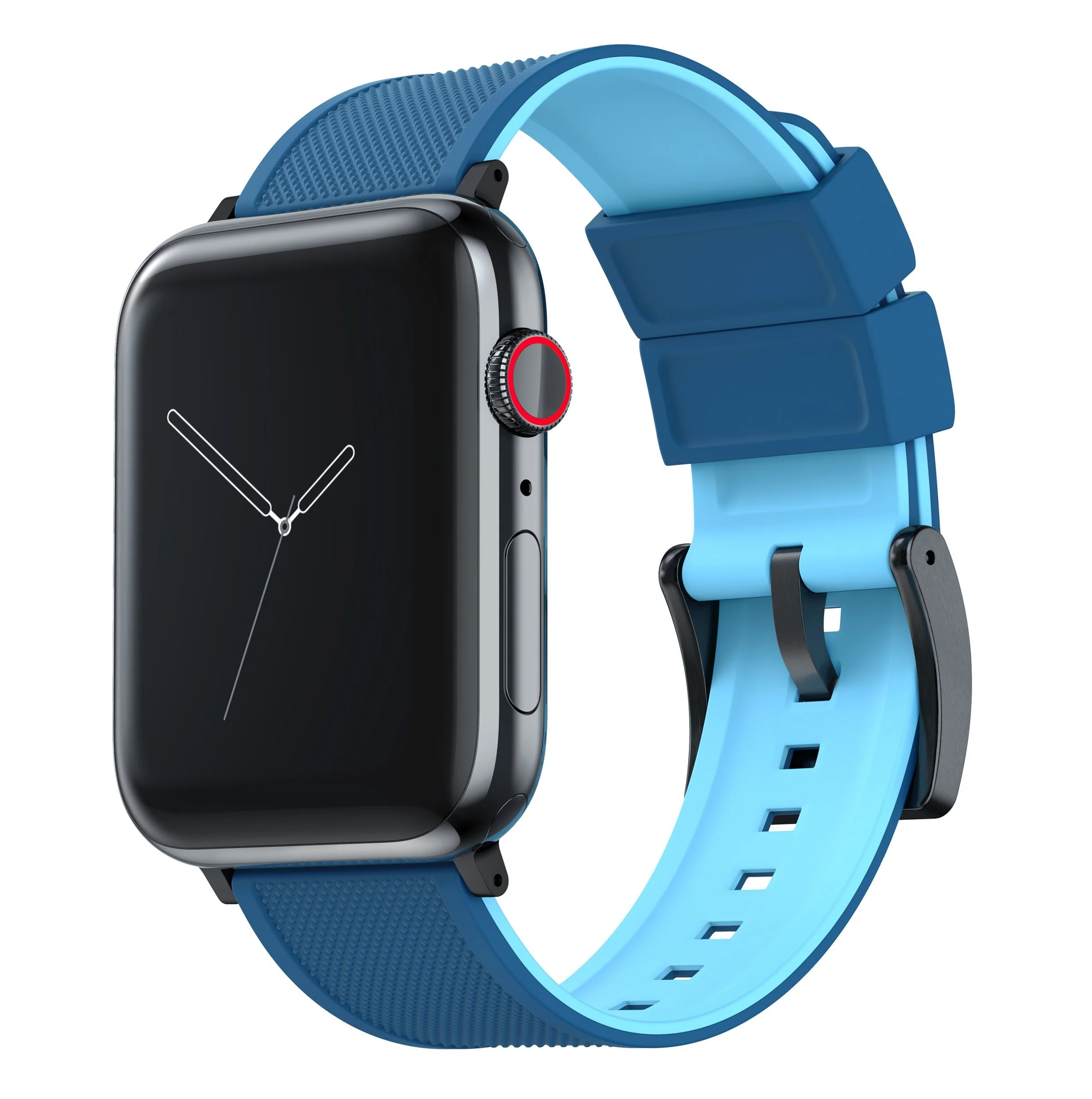 Apple Watch Elite Silicone Flatwater Blue Watch Band - Image 6
