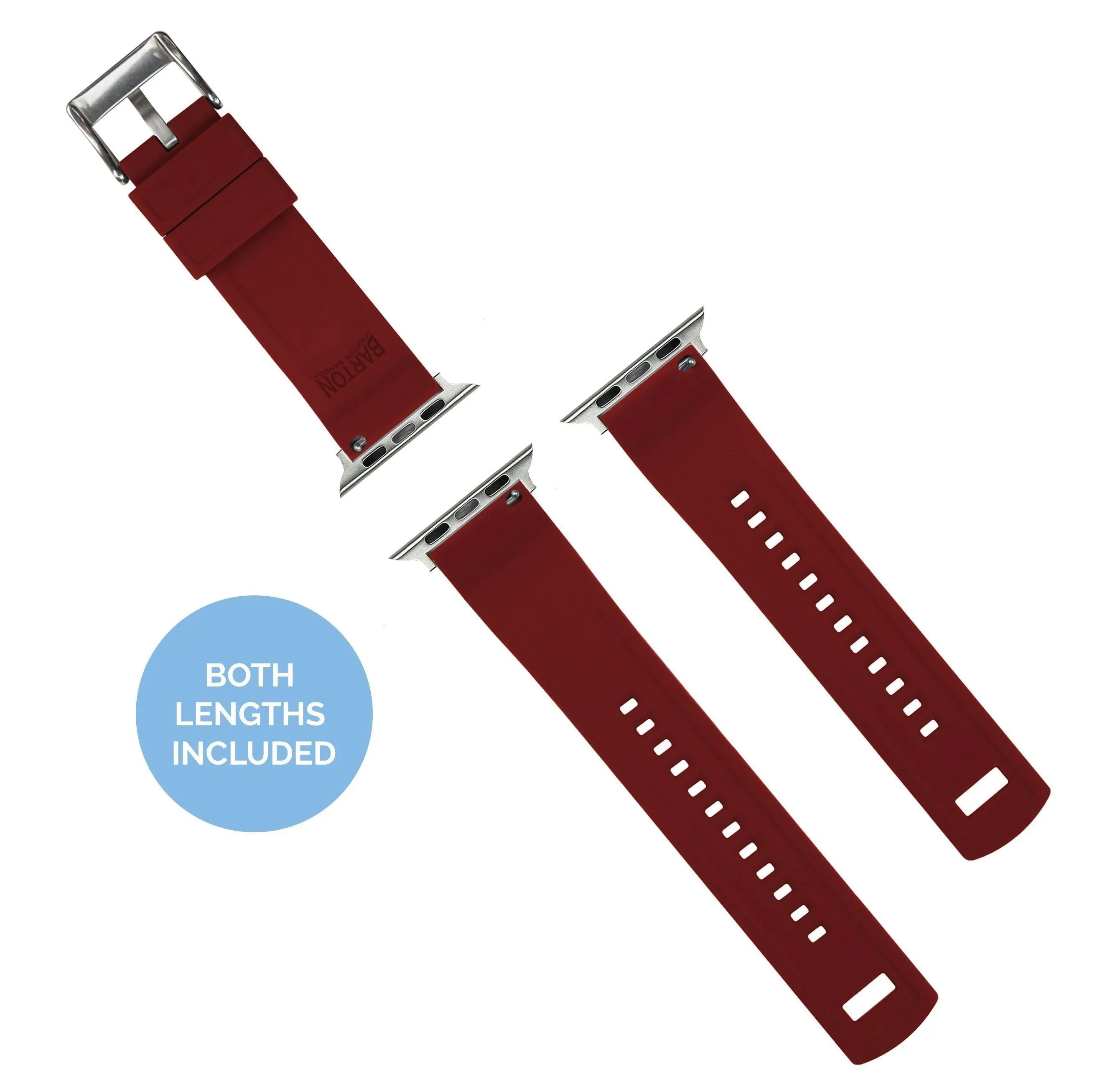Apple Watch Elite Silicone Navy Blue Top Crimson Red Bottom Watch Band - Image 4