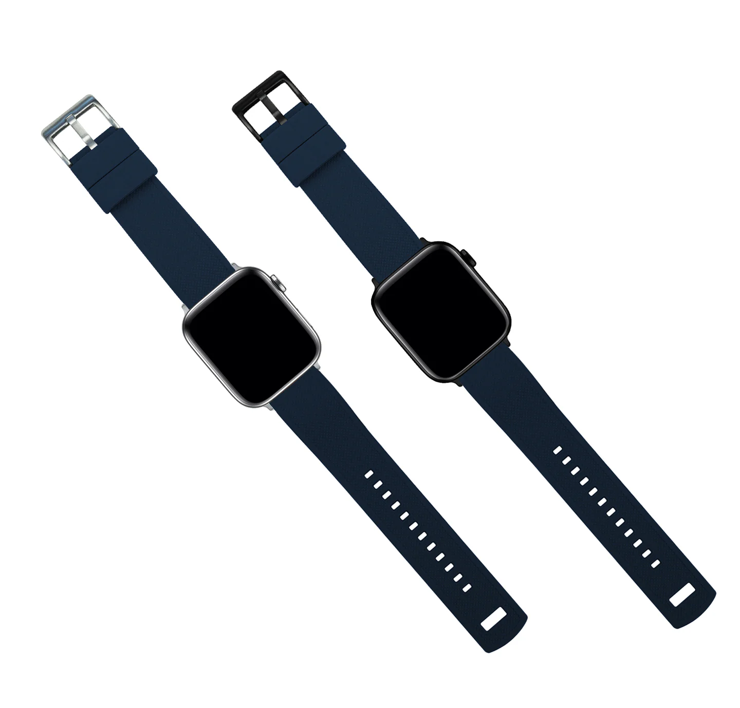 Apple Watch Elite Silicone Navy Blue Top Crimson Red Bottom Watch Band - Image 6