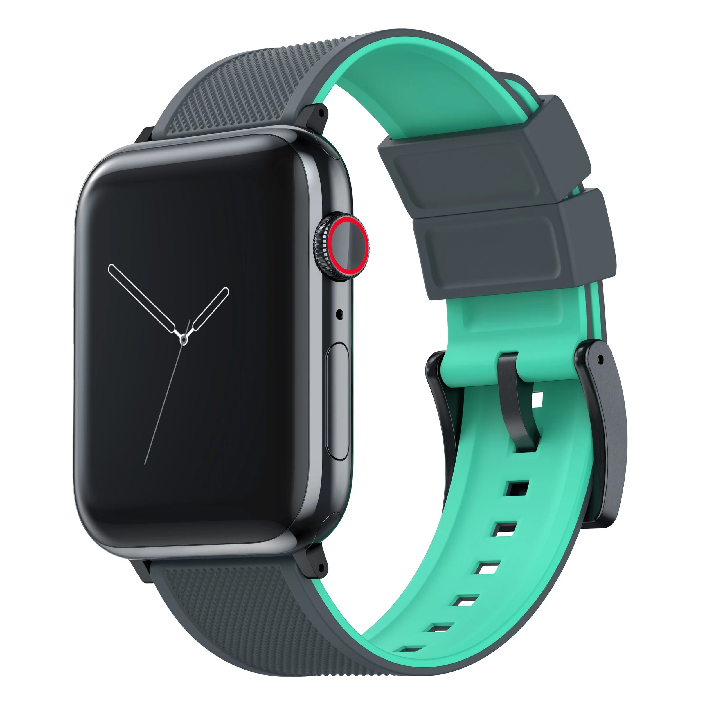 Apple Watch Elite Silicone Smoke Grey Top Mint Green Bottom Watch - Image 5
