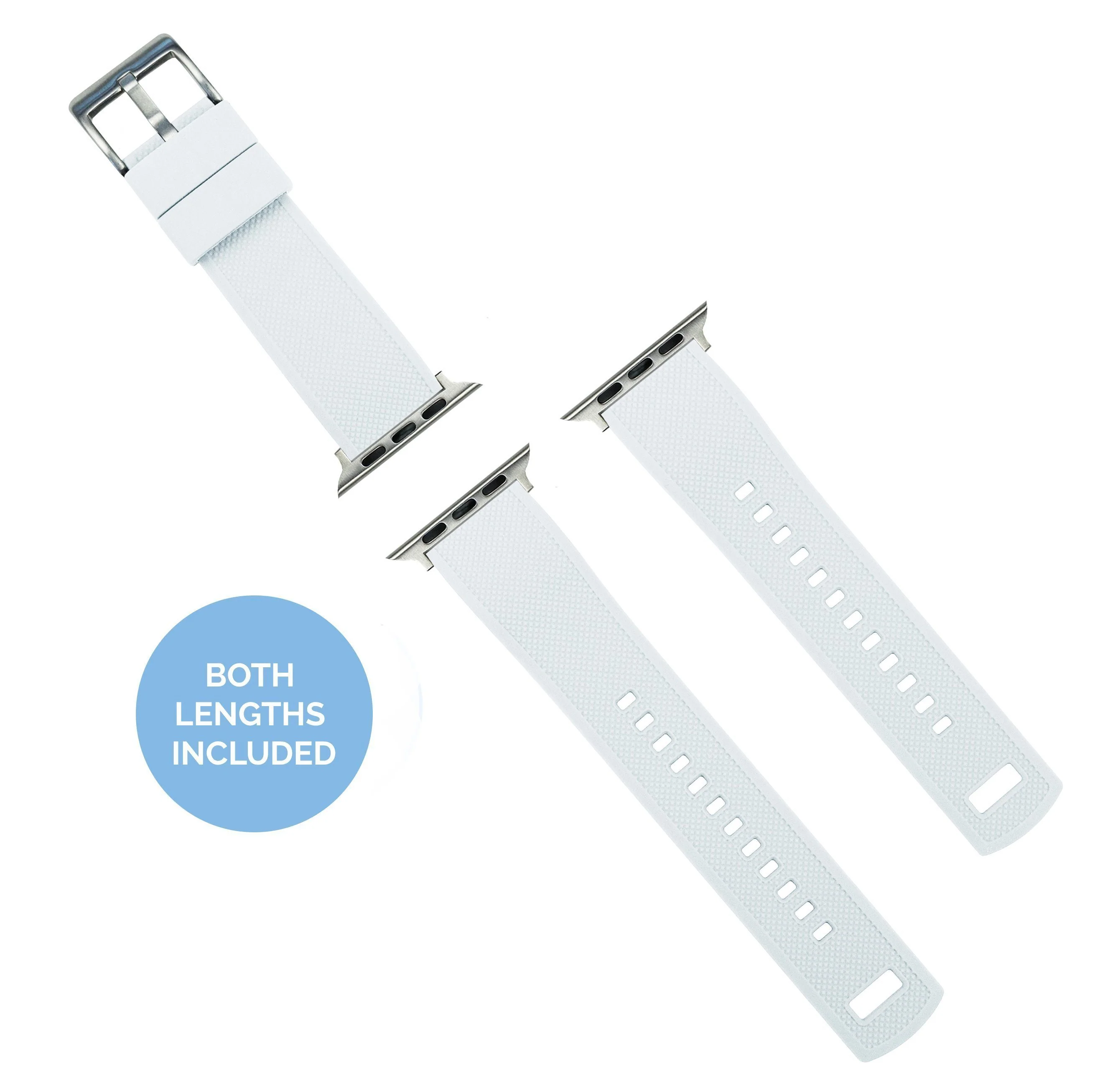 Apple Watch Elite Silicone White Top Black Bottom Watch Band - Image 3