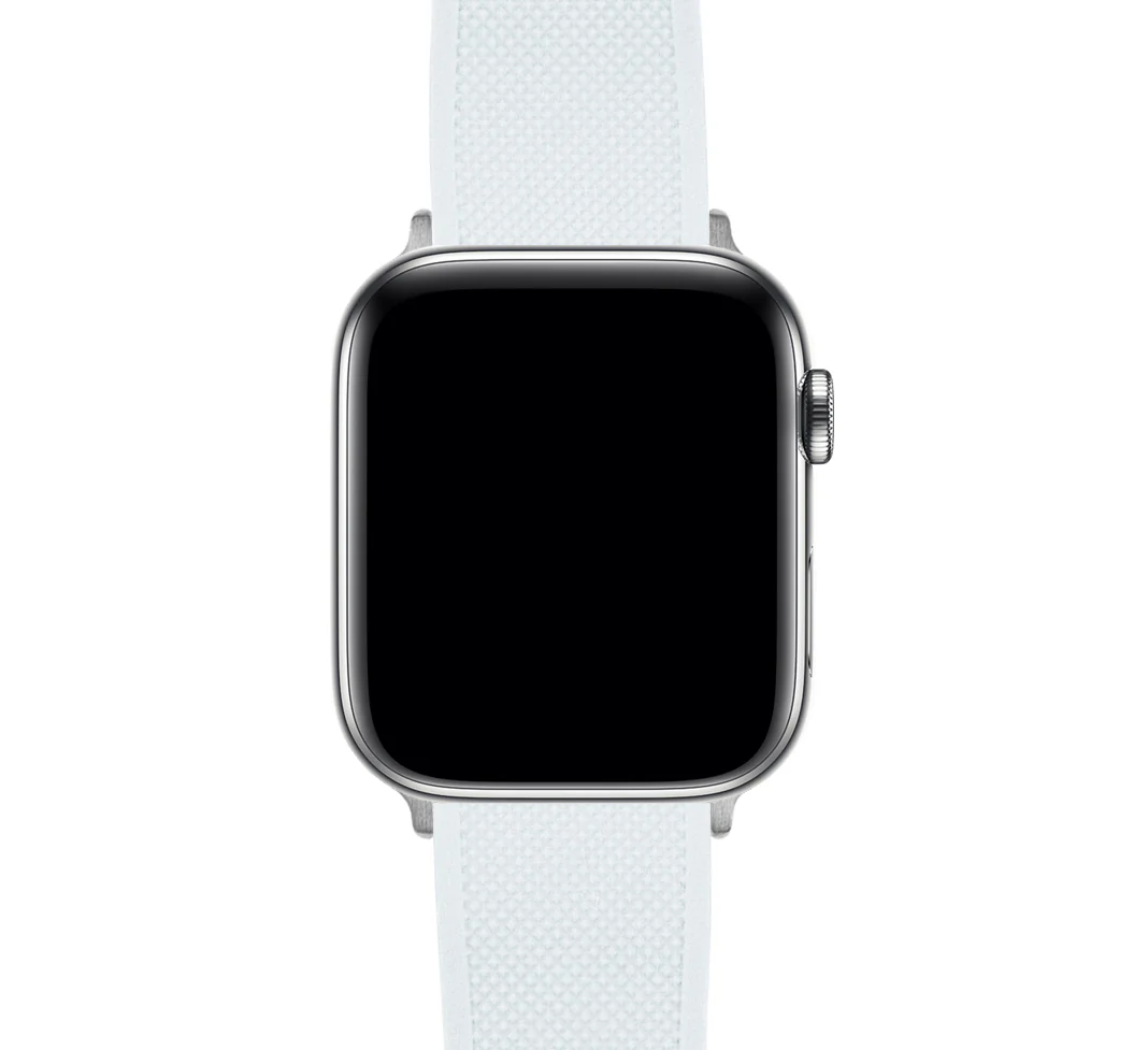 Apple Watch Elite Silicone White Top Black Bottom Watch Band - Image 5