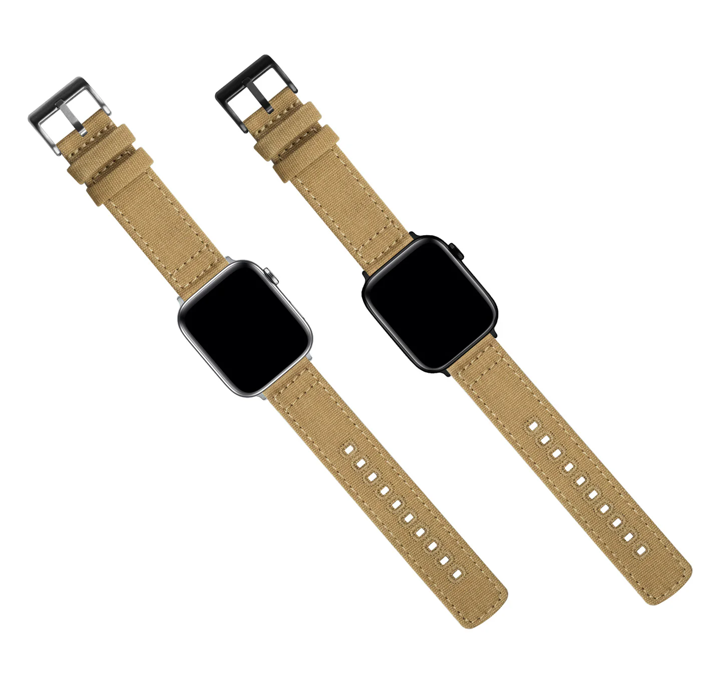 Apple Watch Khaki Canvas Watch Band - Image 2