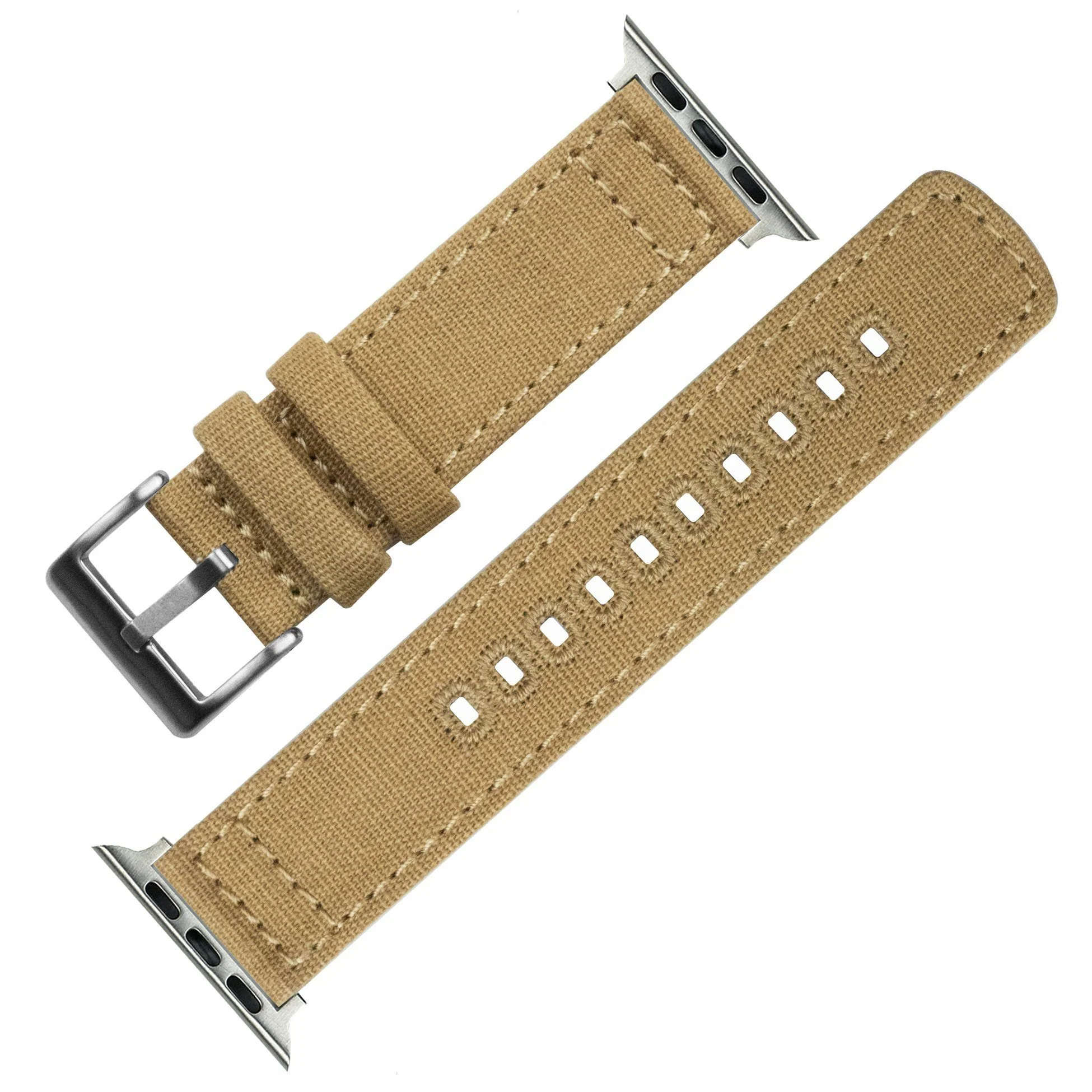 Apple Watch Khaki Canvas Watch Band - Image 5