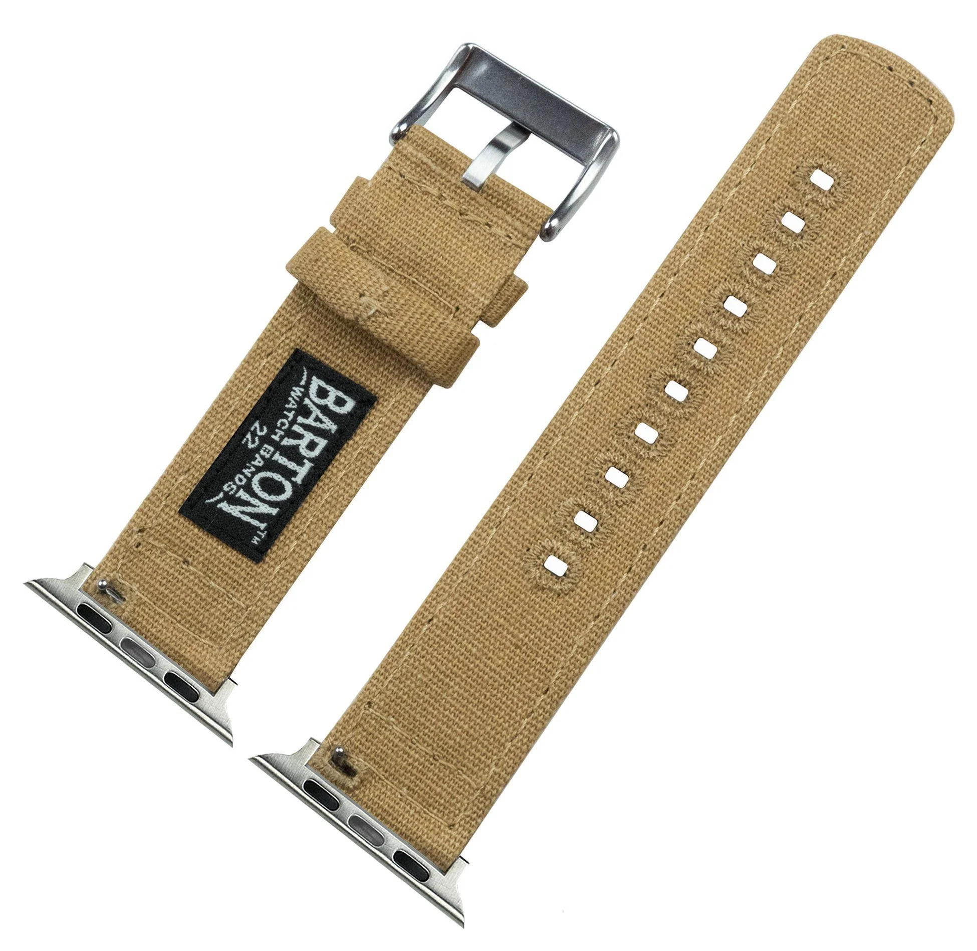 Apple Watch Khaki Canvas Watch Band - Image 6