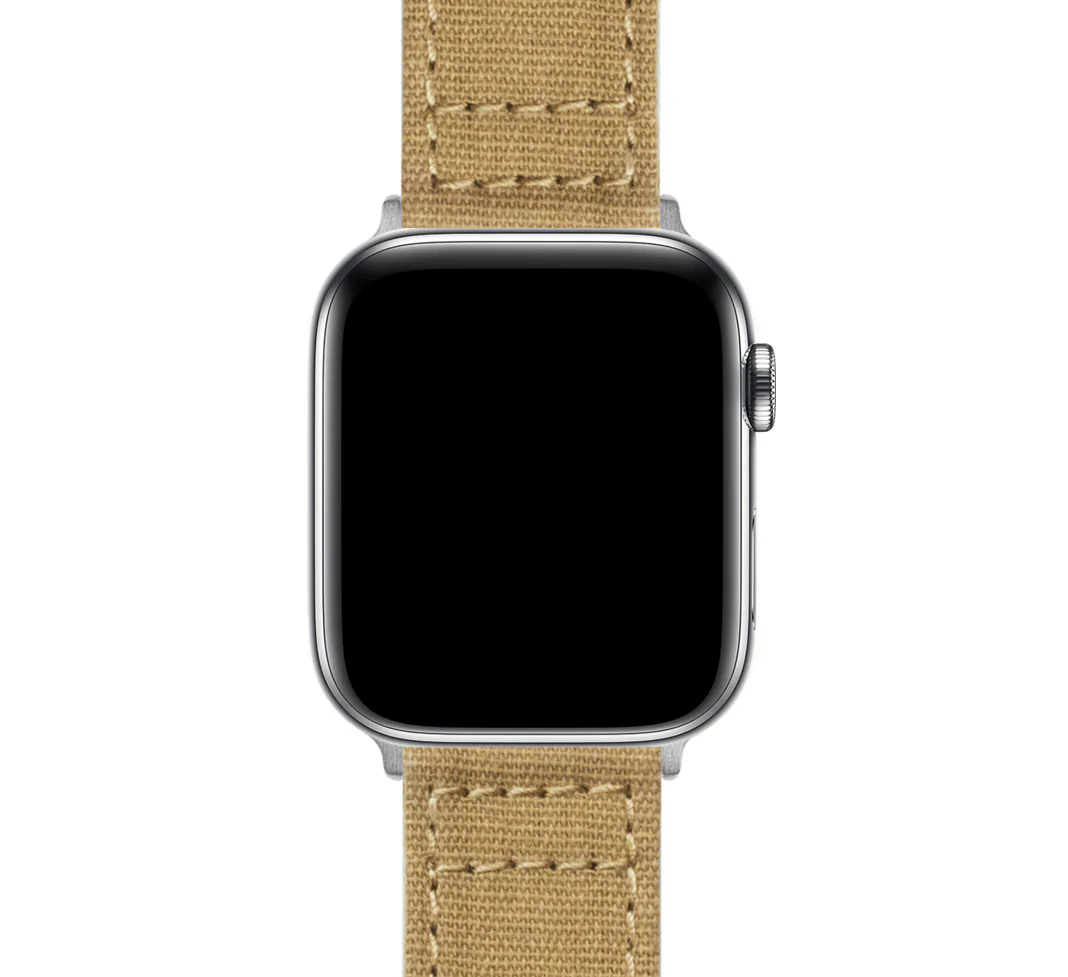 Apple Watch Khaki Canvas Watch Band - Image 8