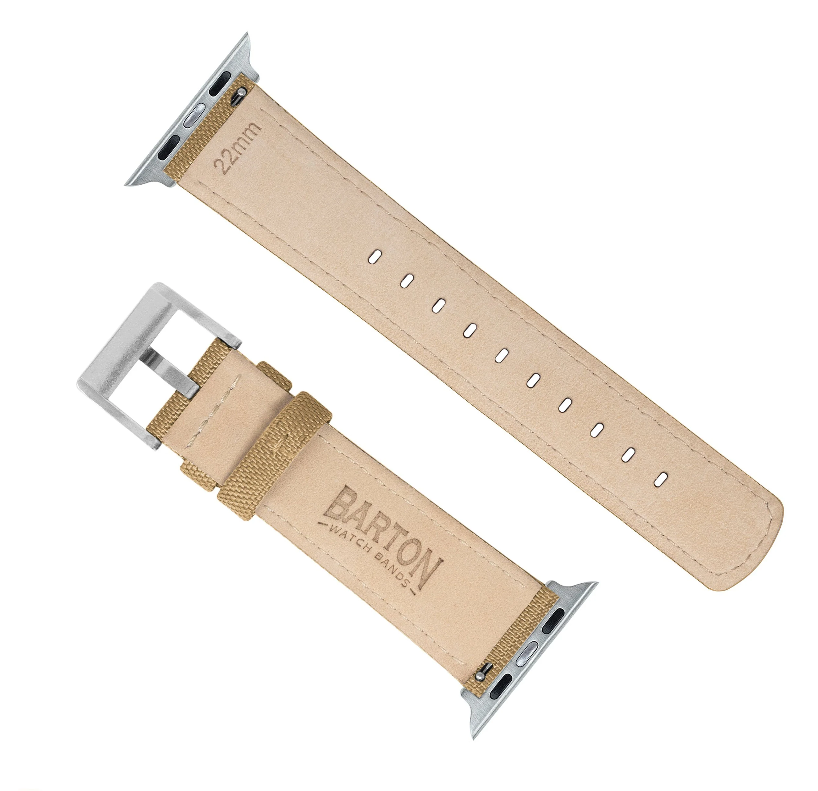 Apple Watch Khaki Tan Sailcloth Watch Band - Image 6