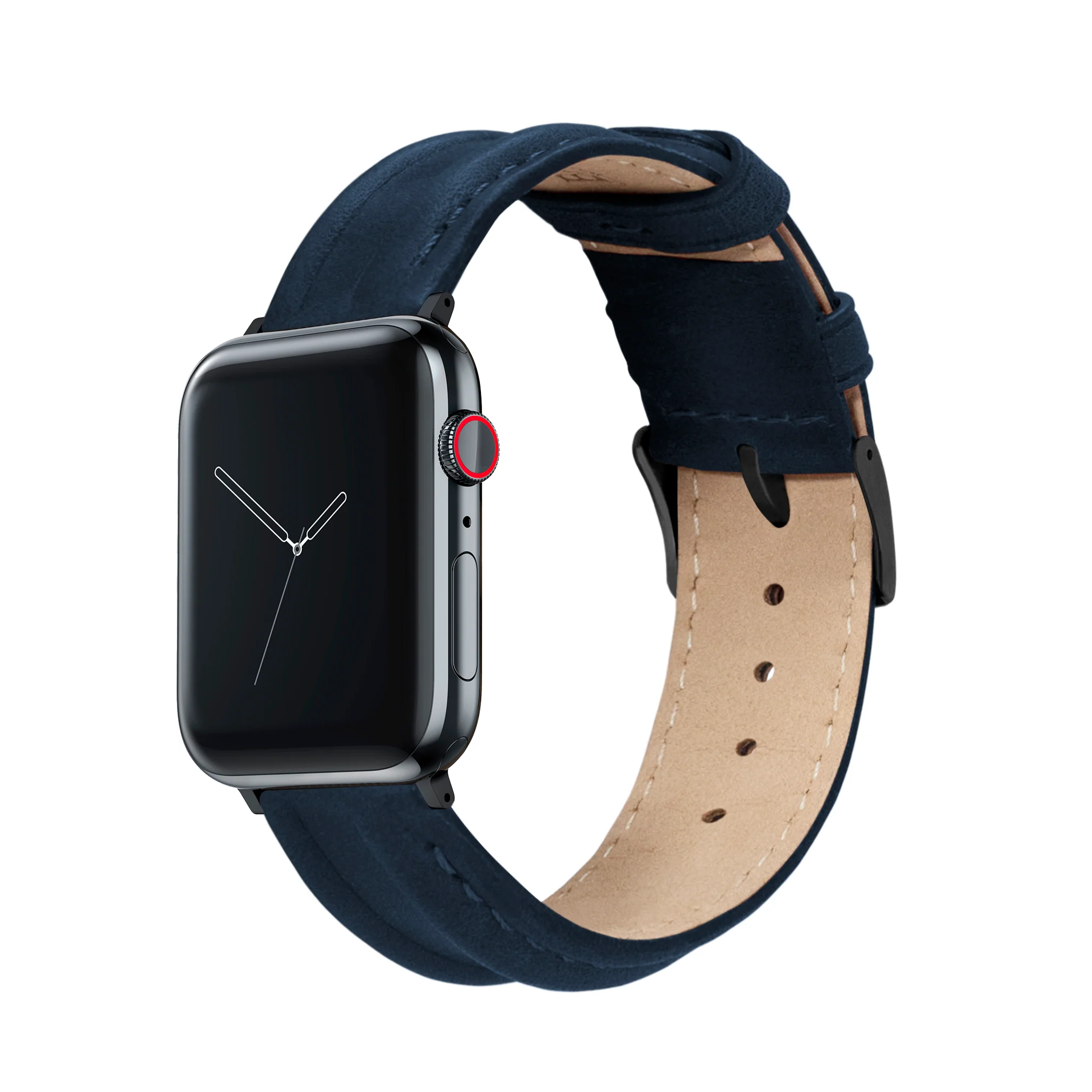 Apple Watch Navy Blue Classic Horween® Leather Watch Band - Image 2
