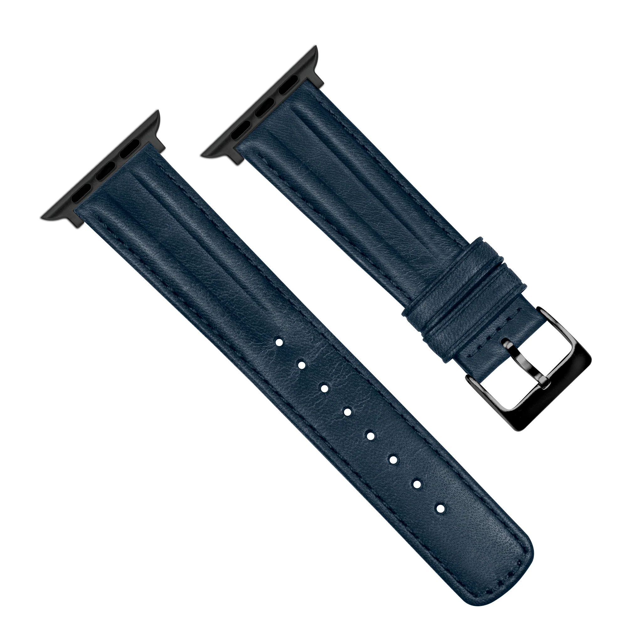 Apple Watch Navy Blue Classic Horween® Leather Watch Band - Image 4