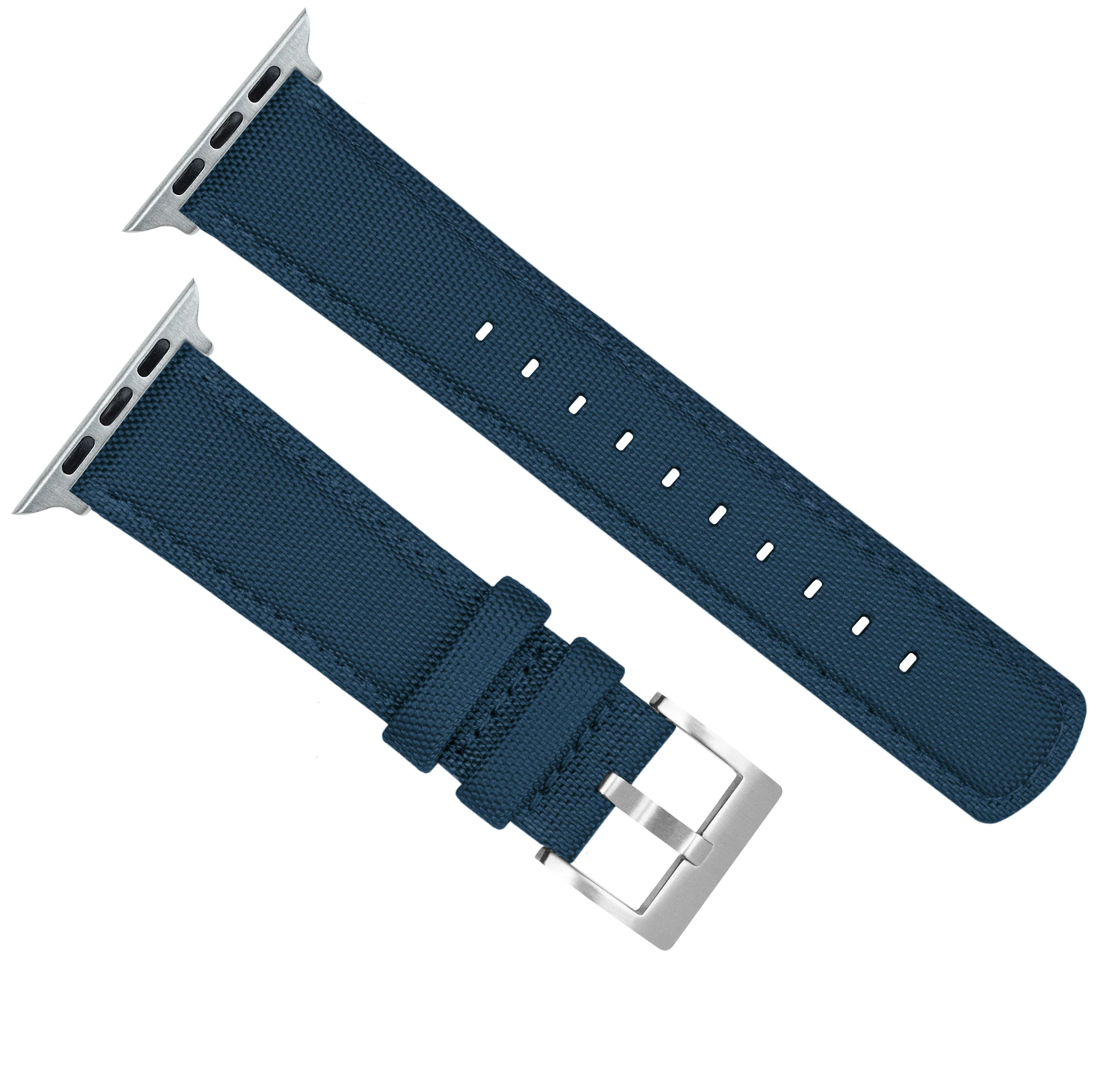 Apple Watch Navy Blue Sailcloth Watch Band - Image 5