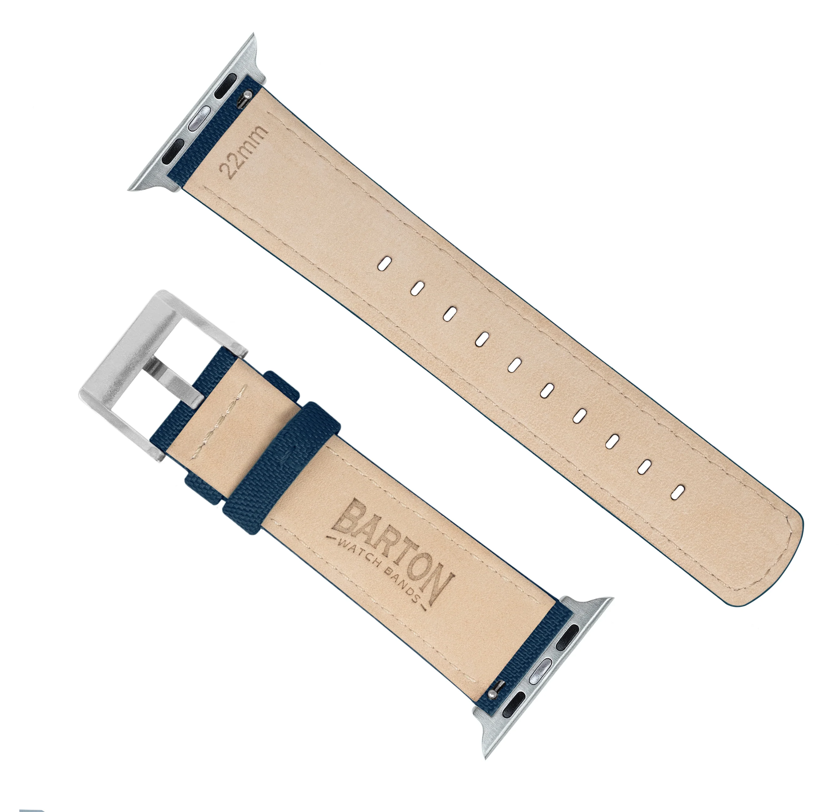 Apple Watch Navy Blue Sailcloth Watch Band - Image 6