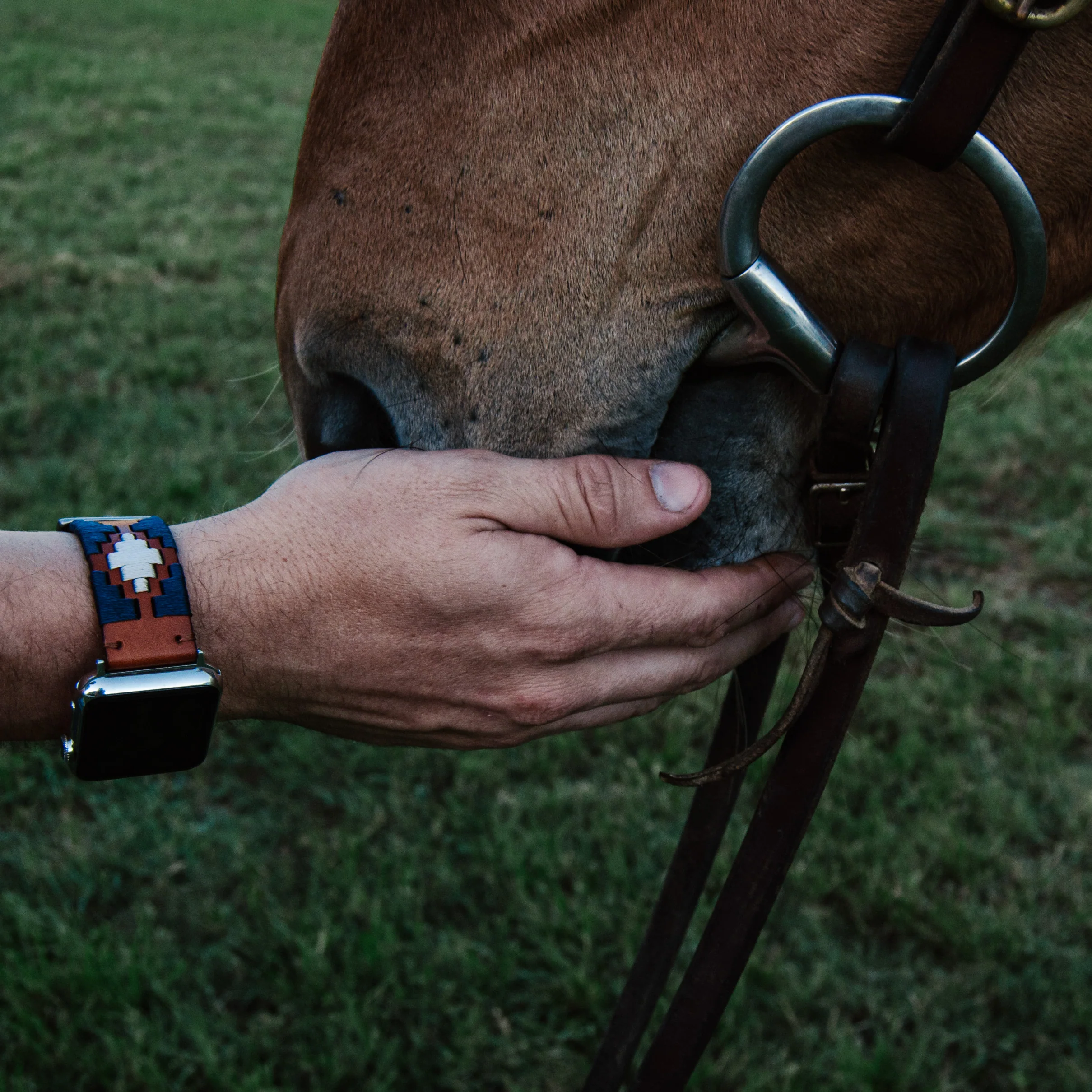 Apple Watch Navy Linen Gaucho Watch Band - Image 2
