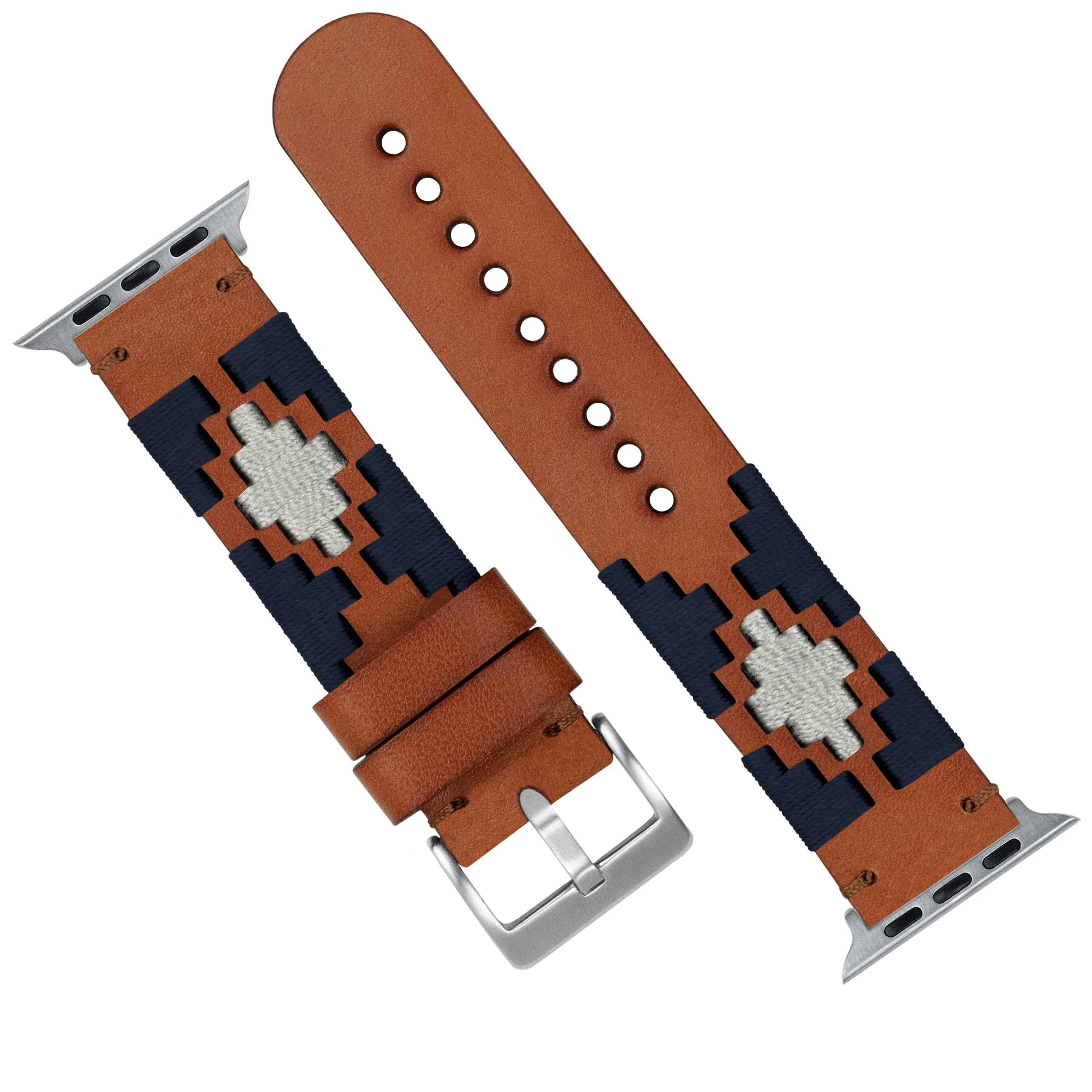 Apple Watch Navy Linen Gaucho Watch Band - Image 6