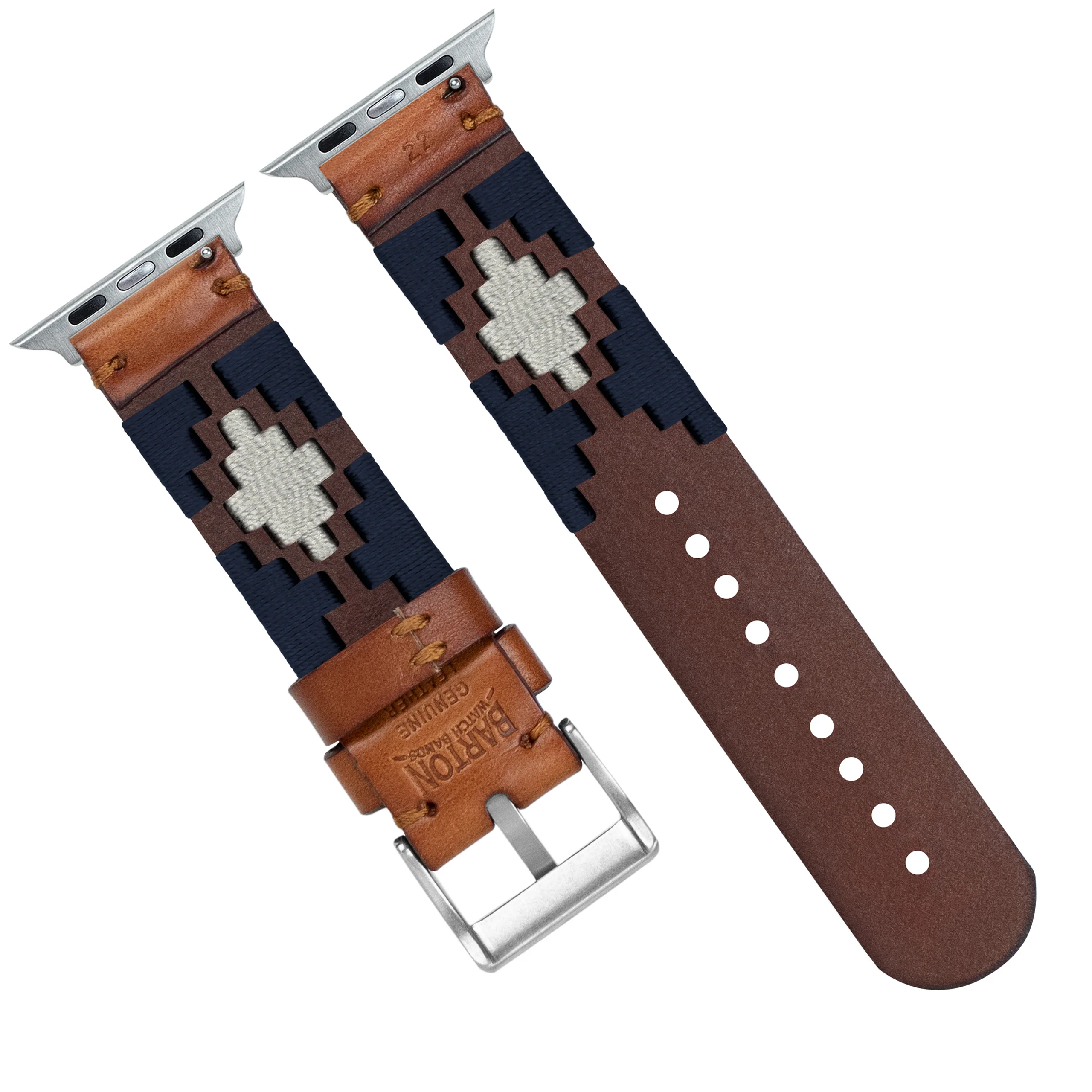 Apple Watch Navy Linen Gaucho Watch Band - Image 8