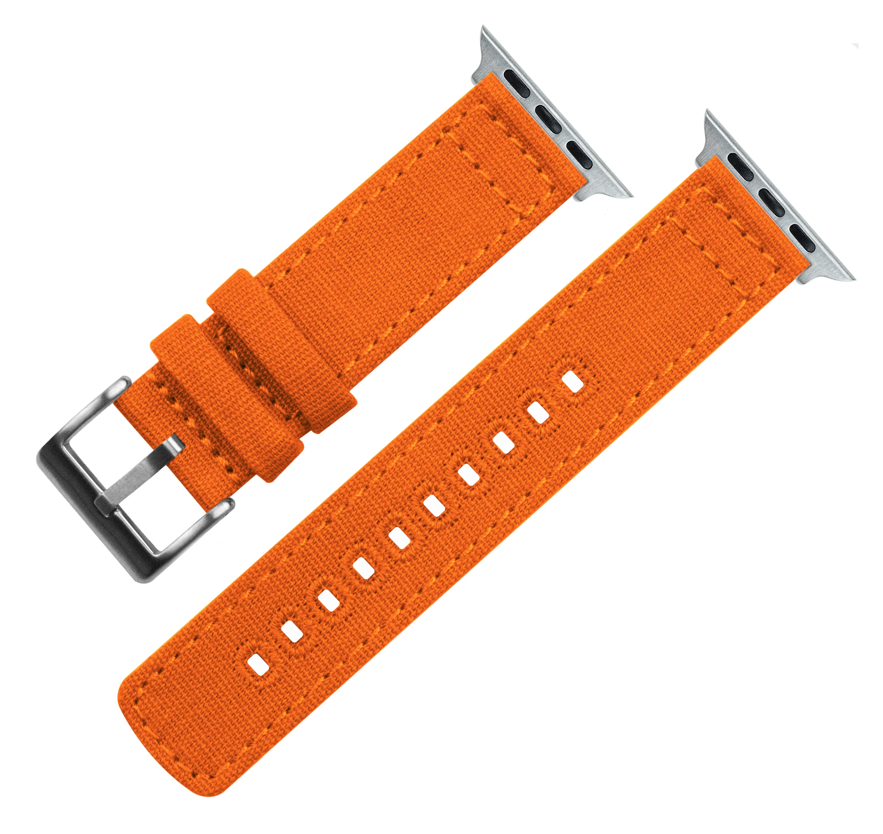 Apple Watch Pumpkin Orange Canvas Watch Band - Image 3