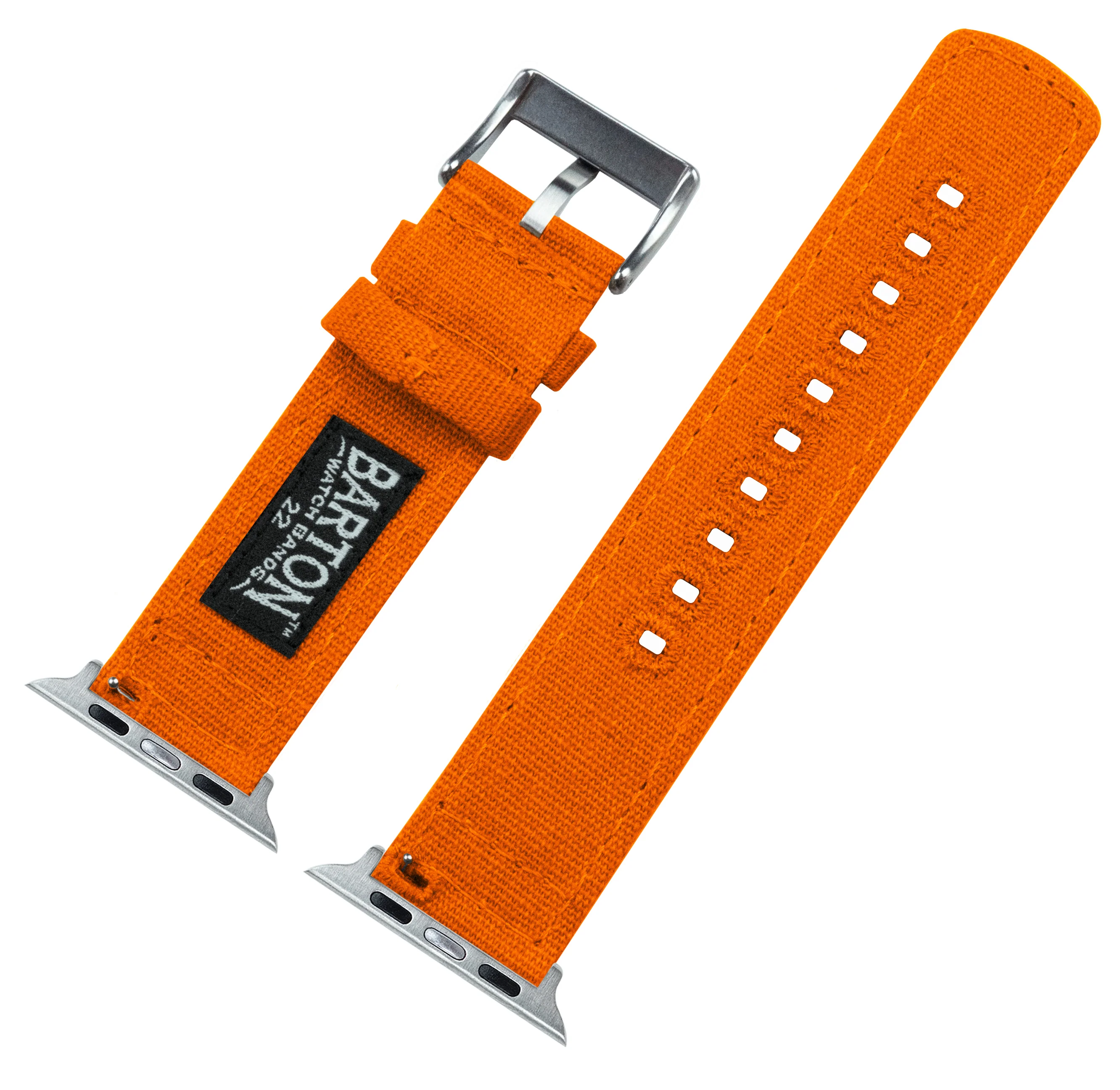 Apple Watch Pumpkin Orange Canvas Watch Band - Image 4